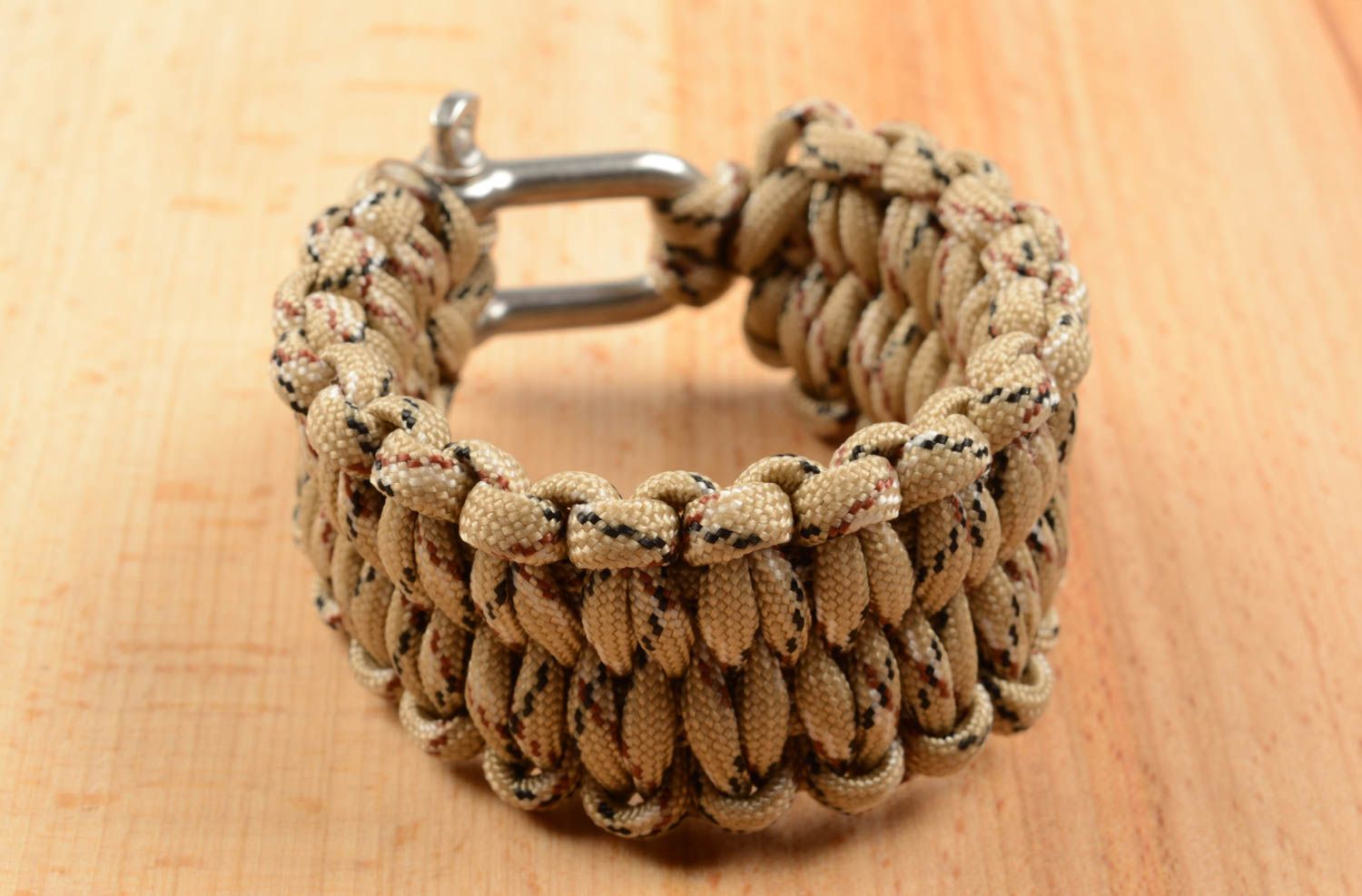 Handmade wide designer bracelet unusual camping bracelet paracord bracelet photo 5