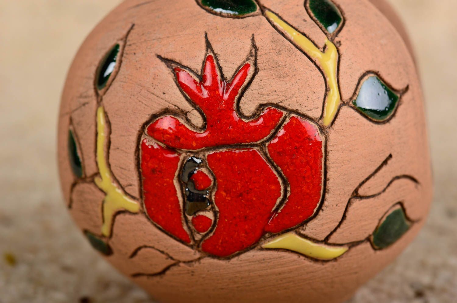 Servilletero artesanal con forma de granada regalo original decoración de casa foto 3