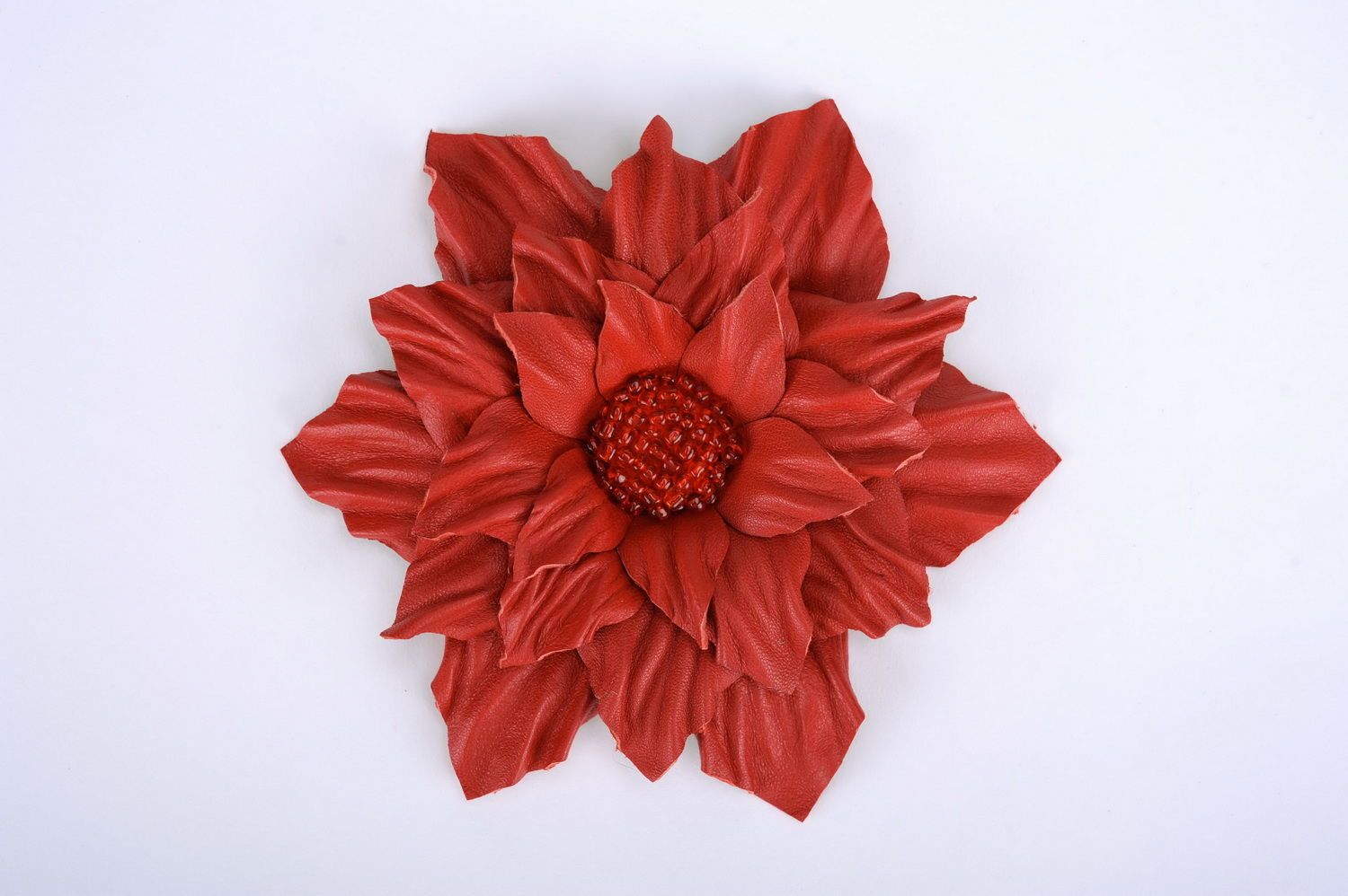 Leather Brooch Flower photo 3