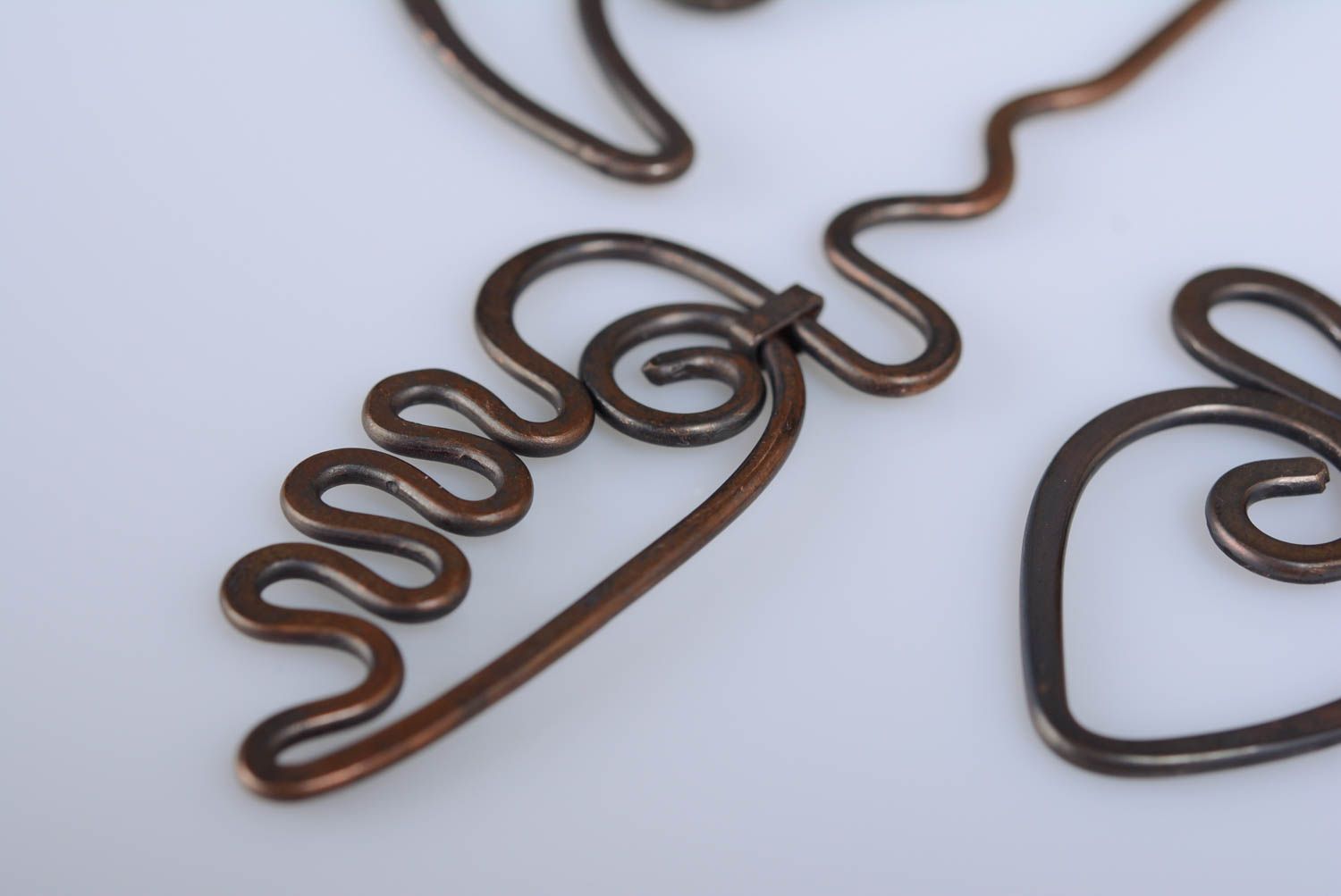Schöne große Kupfer Haarnadel Wire Wrap für festliche und elegante Frisuren foto 2