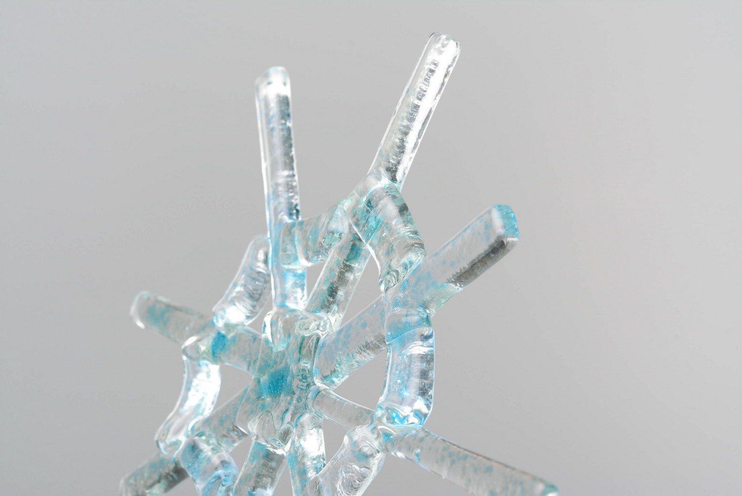 New Year's glass decoration Melting snowflake photo 4