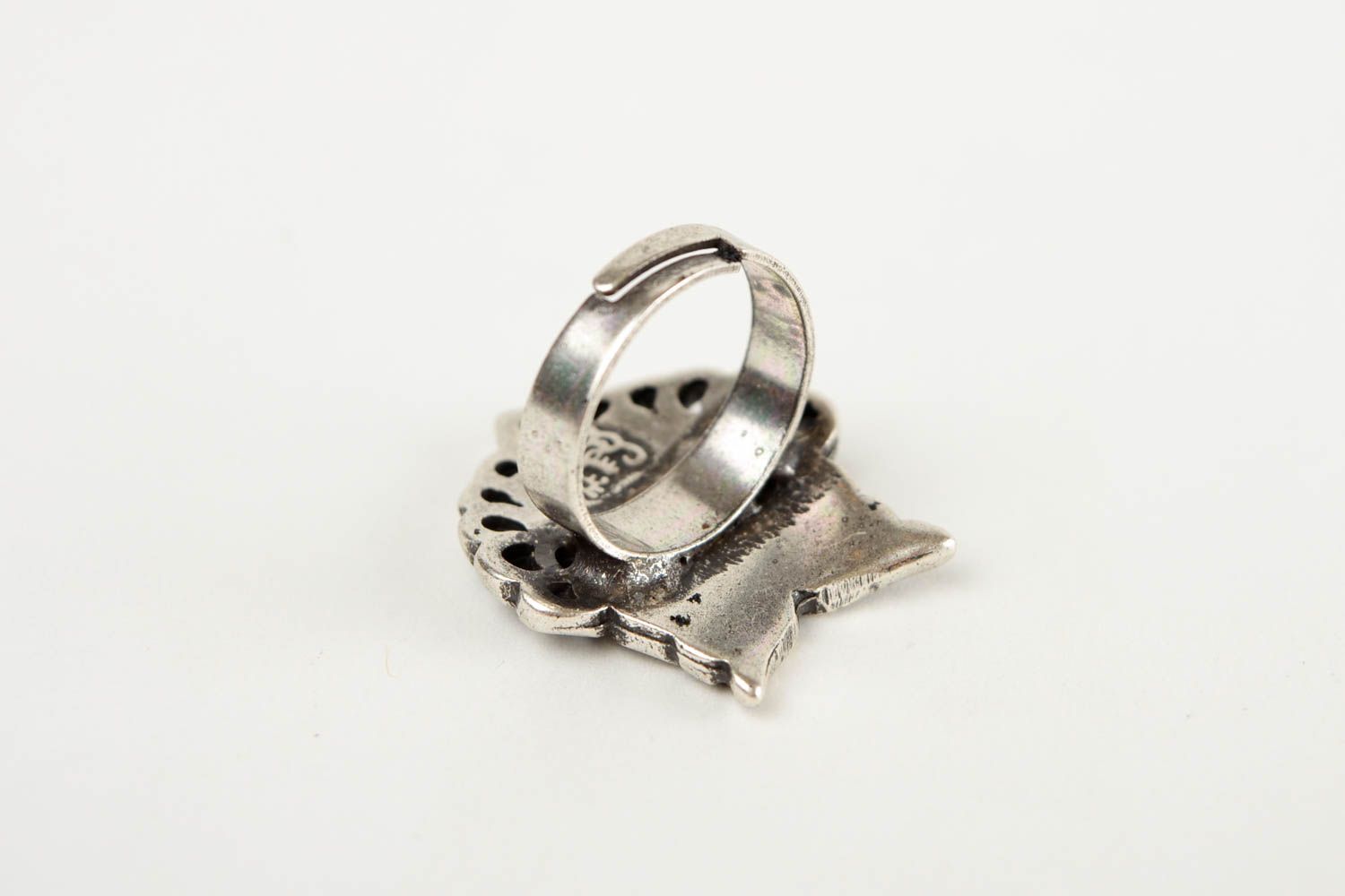 Кольцо ручной работы металлическое кольцо женское кольцо с изображением совы фото 5