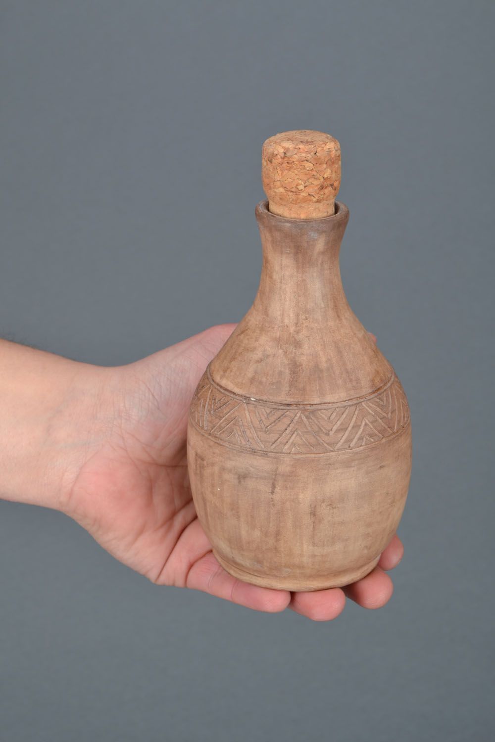 Handgemachte keramische Flasche foto 2
