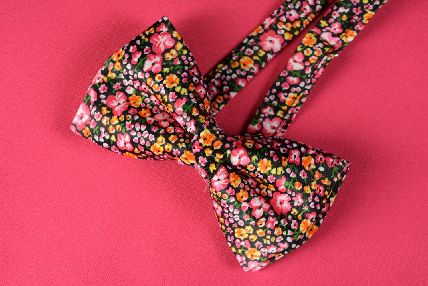 Bow tie made of viscose Flower Meadow photo 3