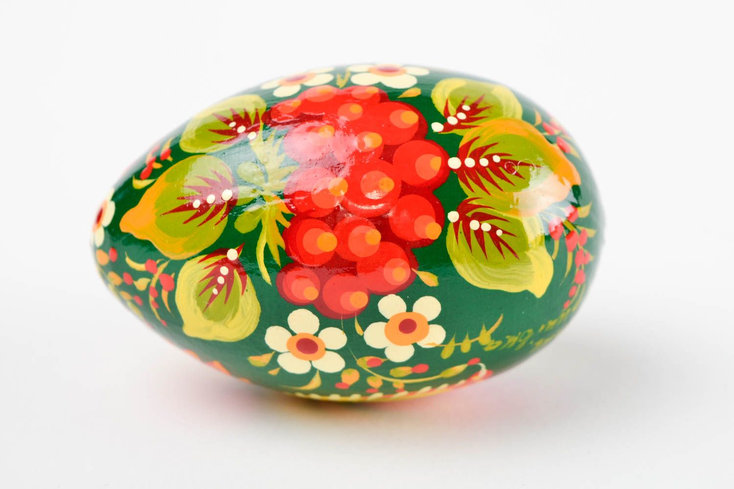 Beautiful handmade Easter egg painted wooden egg home design decorative use only photo 3
