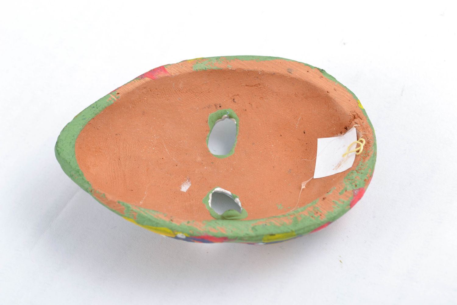 Maschera in ceramica piccola fatta a mano souvenir originale da parete   foto 4