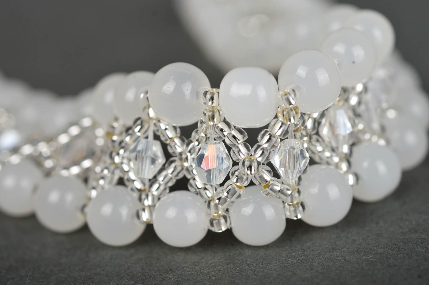 White beads two-layer elegant bracelet for teen girl photo 4