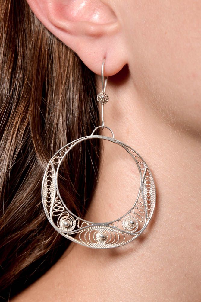 Handmade Ohrringe Designer Schmuck Accessoires für Frauen Damen Ohrringe massiv foto 1