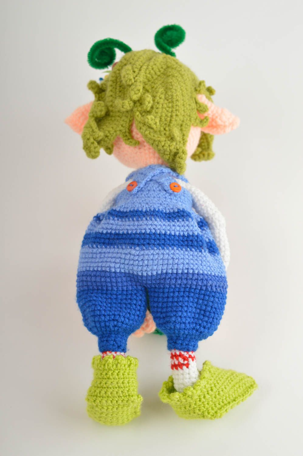 Poupée elfe Jouet fait main tricoté en fils acryliques Cadeau pour fille photo 3