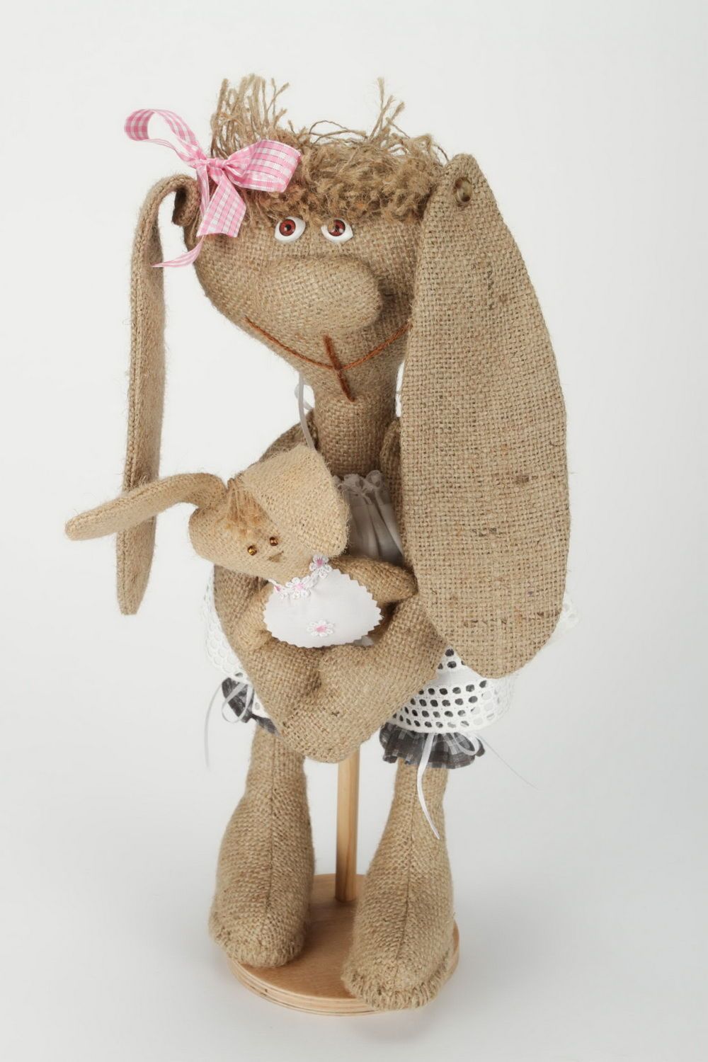 Soft toy with a stand bunny-girl photo 4