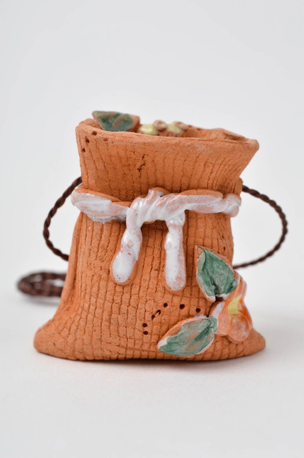 Handmade Keramik Deko Figur aus Ton Miniatur Figur Sack einzigartig schön toll foto 3