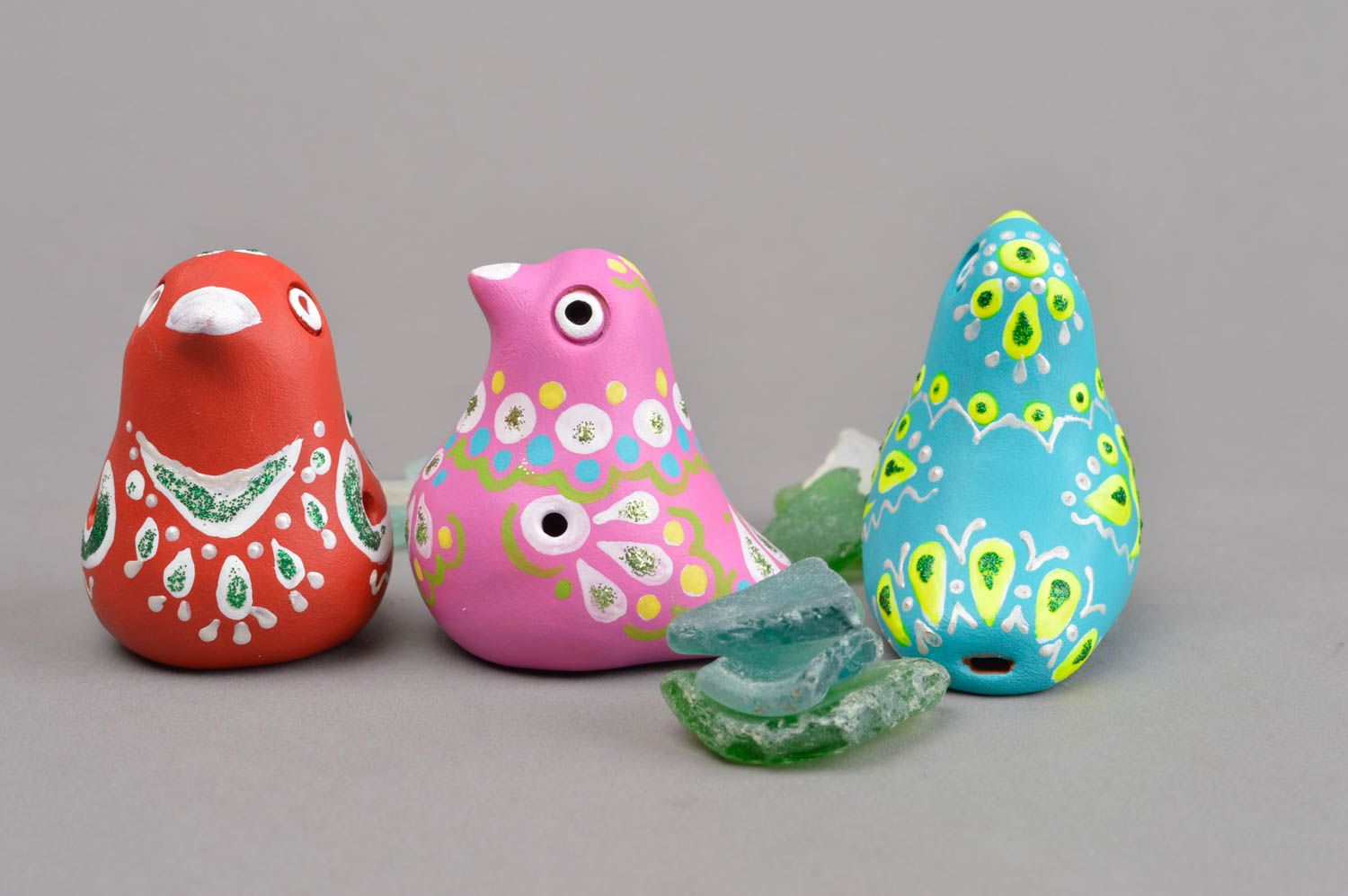 Handmade Keramik Vögel Geschenke für Kinder Musikinstrumente für Kleinkinder  foto 1