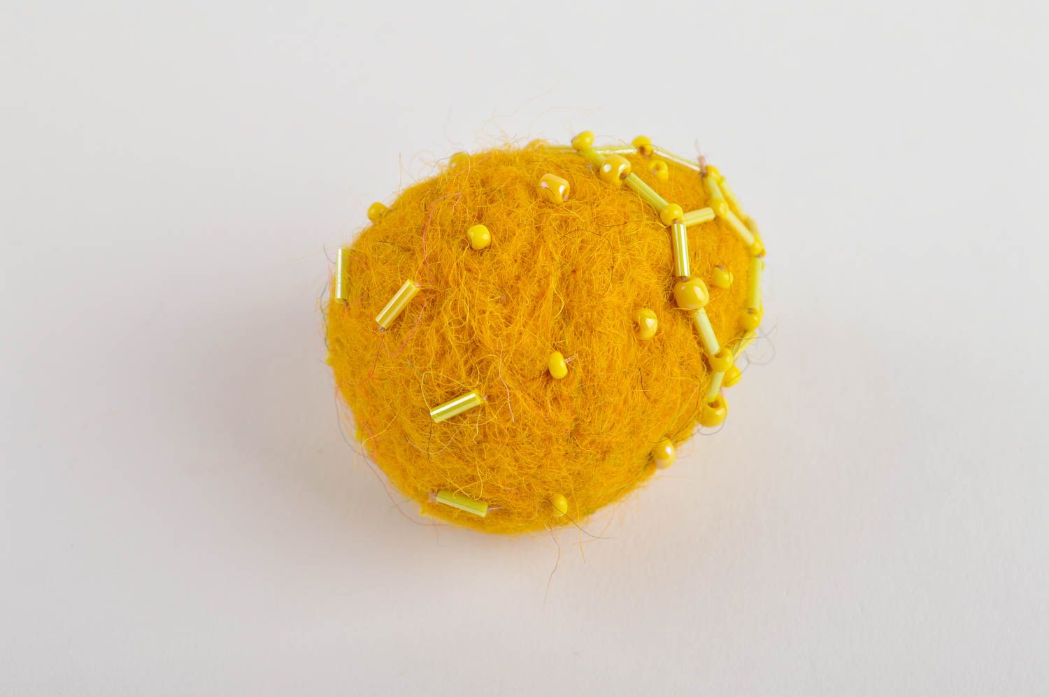 Пасхальное яйцо ручной работы декоративная игрушка домашний декор желтое фото 4