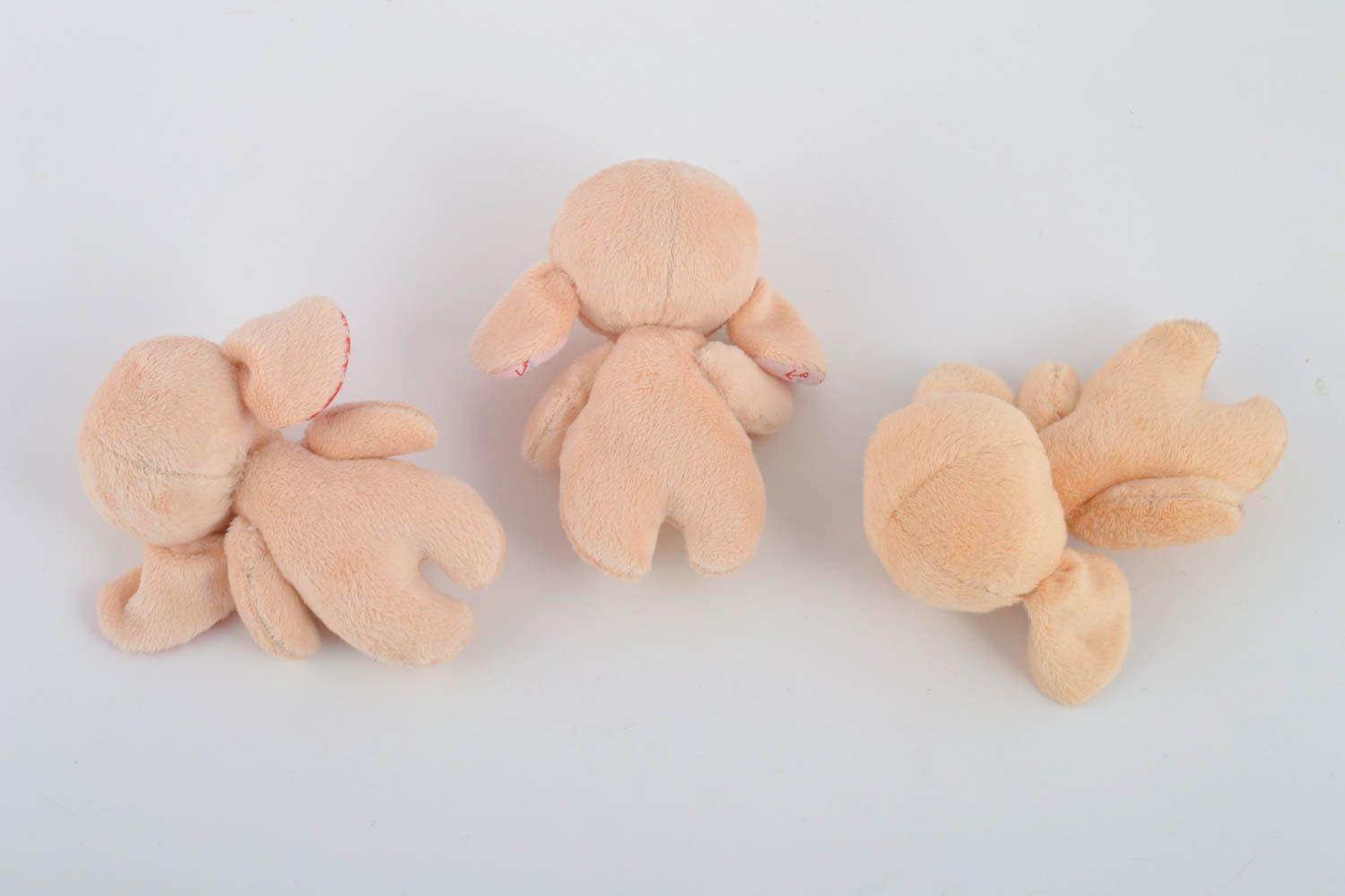 Set of 3 handmade fabric soft toys fur toys stuffed toys home design gift ideas photo 2