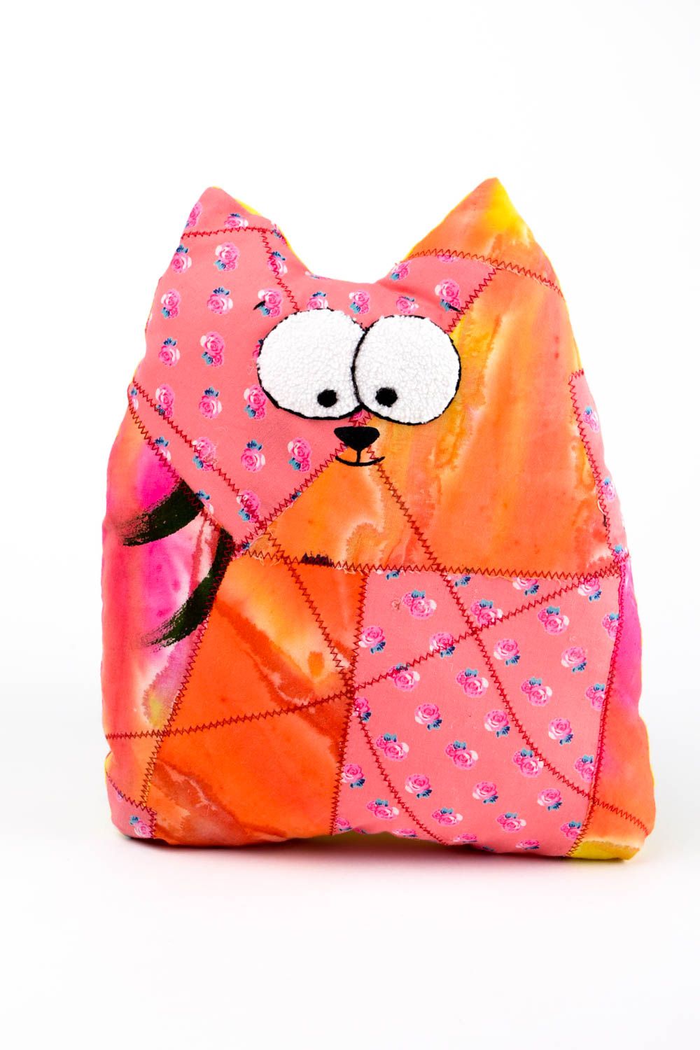 Декоративная подушка ручной работы игрушка-подушка детская игрушка кот забавный фото 3