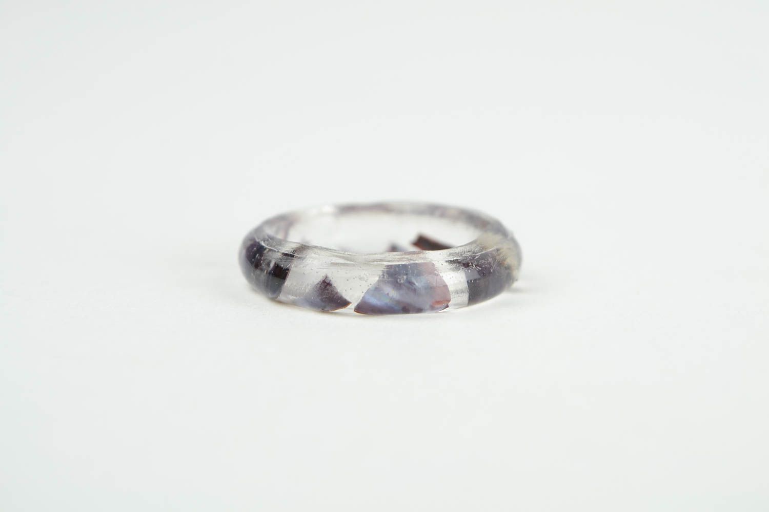Кольцо ручной работы кольцо из эпоксидной смолы модное кольцо оригинальное фото 5