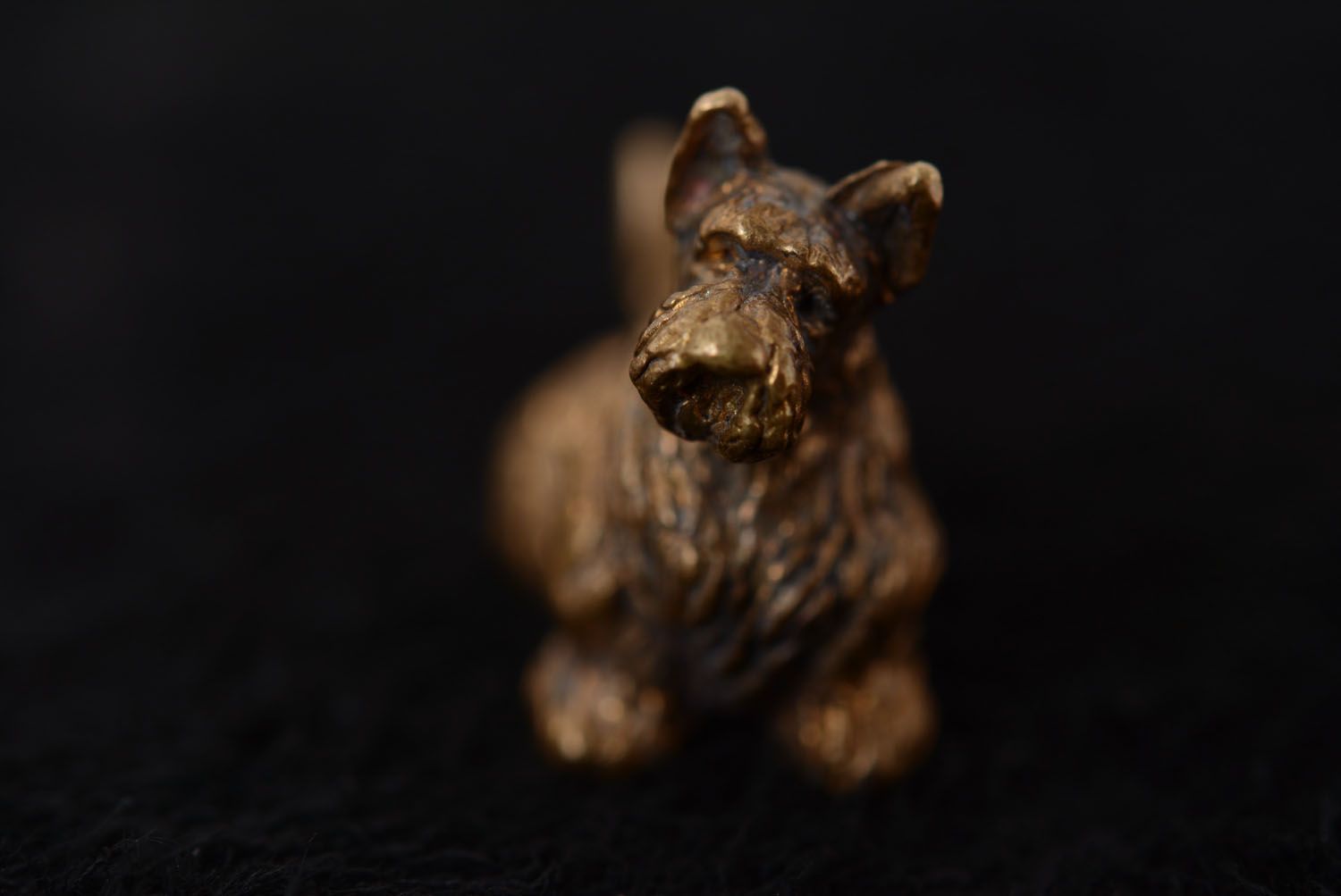Statuette décorative en bronze originale figurine design Terrier écossais photo 4