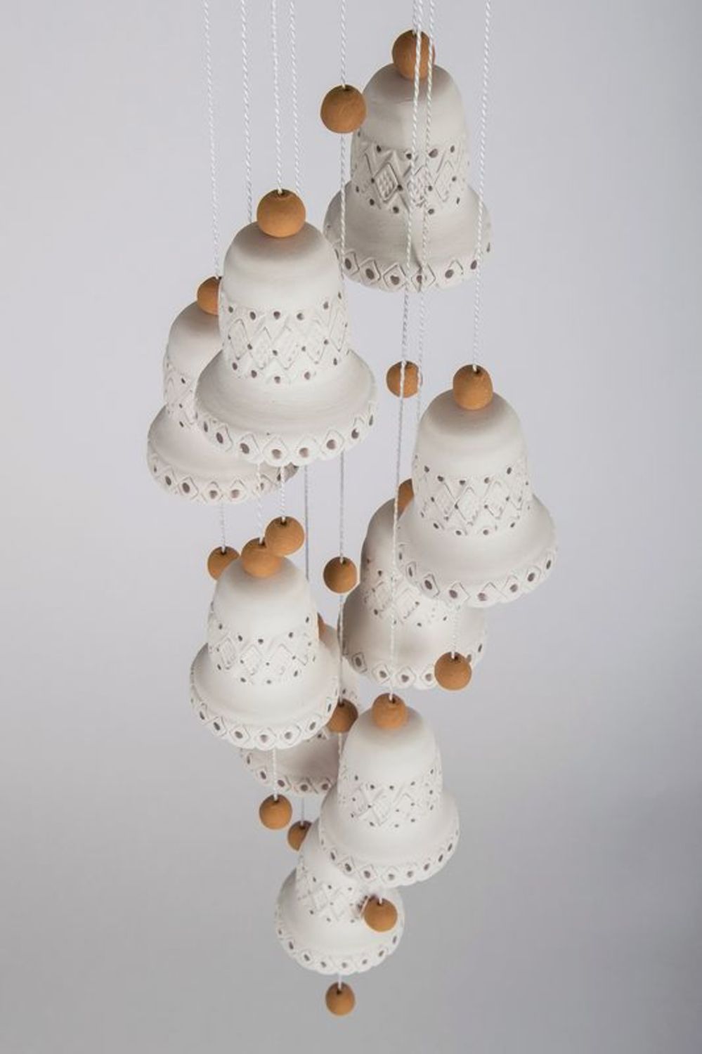 Composición de 9 campanillas cerámicas foto 2