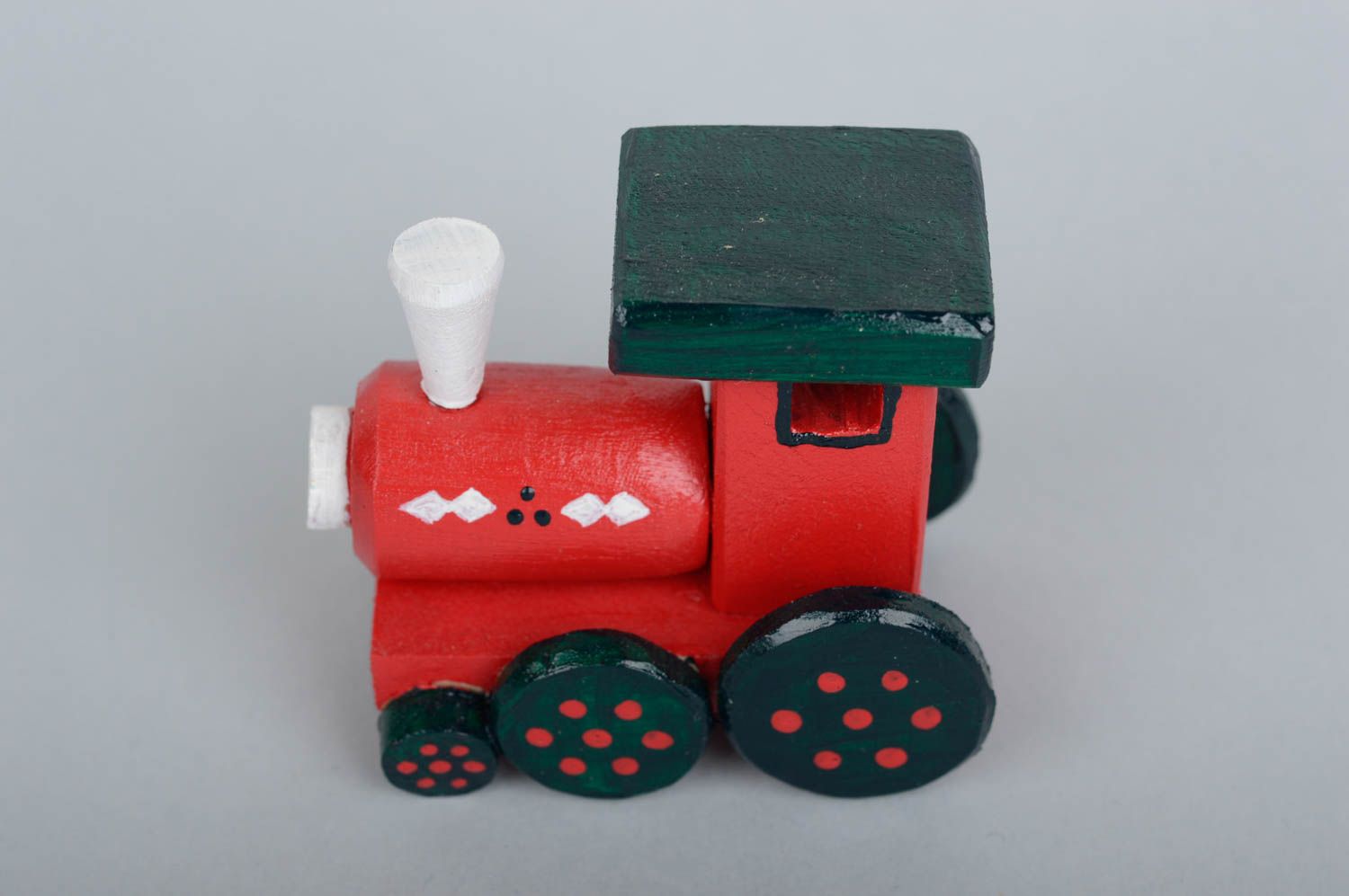 Игрушка ручной работы игрушка из дерева локомотив фигурка из дерева с росписью фото 5