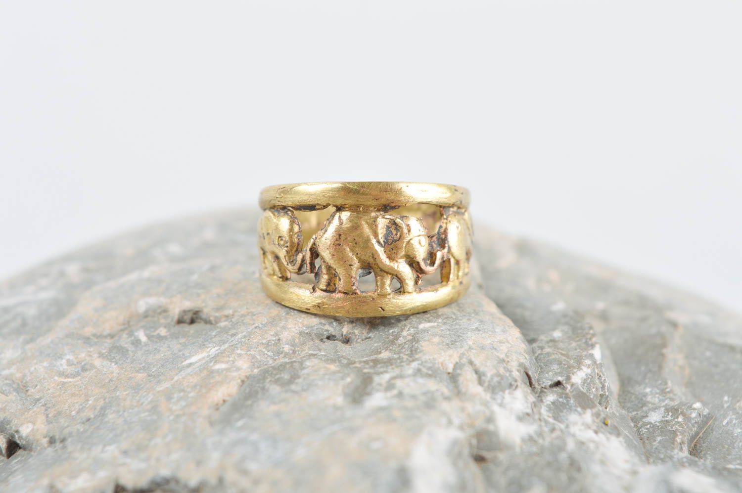 Unusual handmade brass ring metal craft beautiful jewellery rings for women photo 1