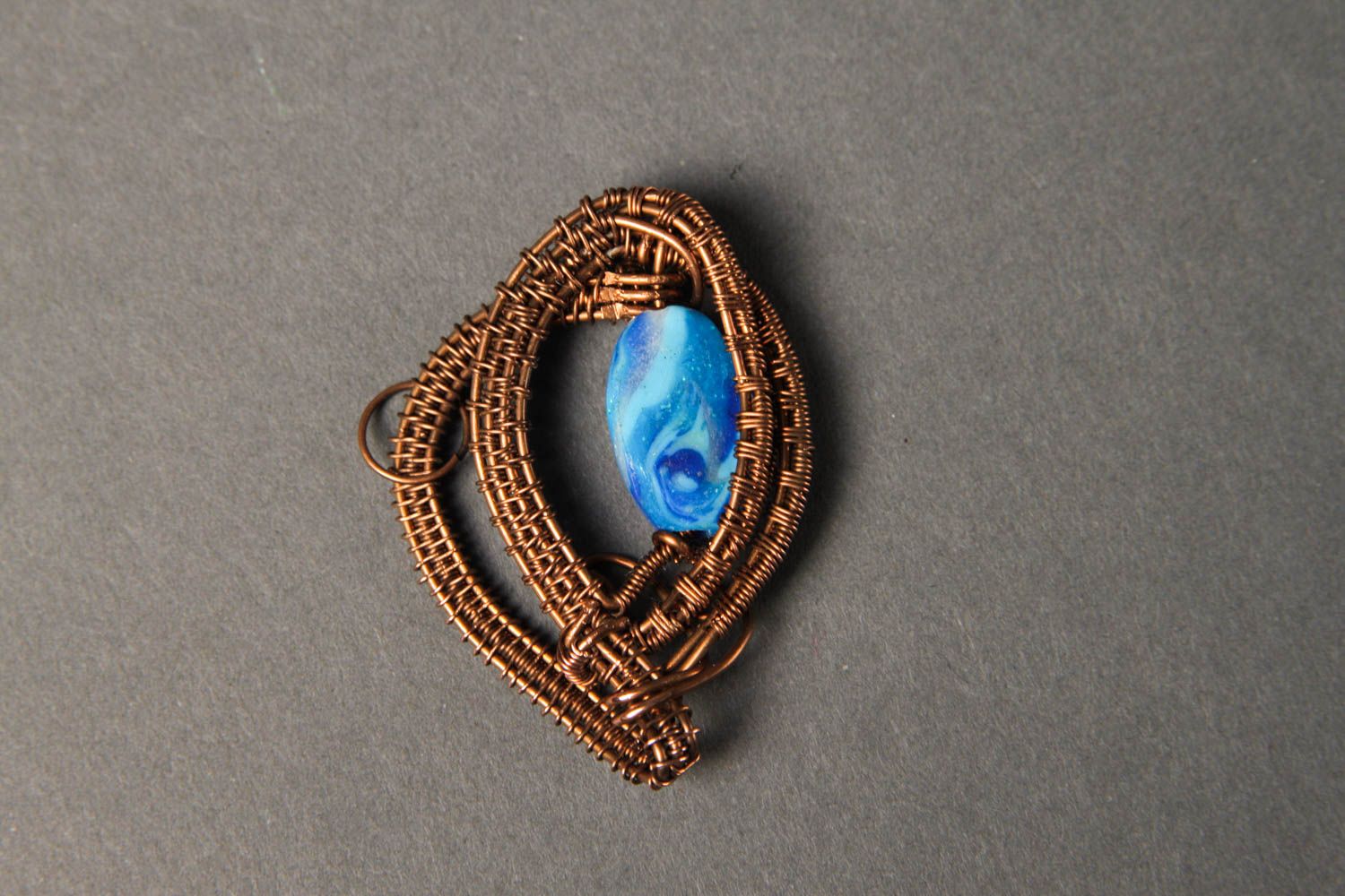 Womens handmade elegant pendant metal pendant necklace wire wrap jewelry photo 5