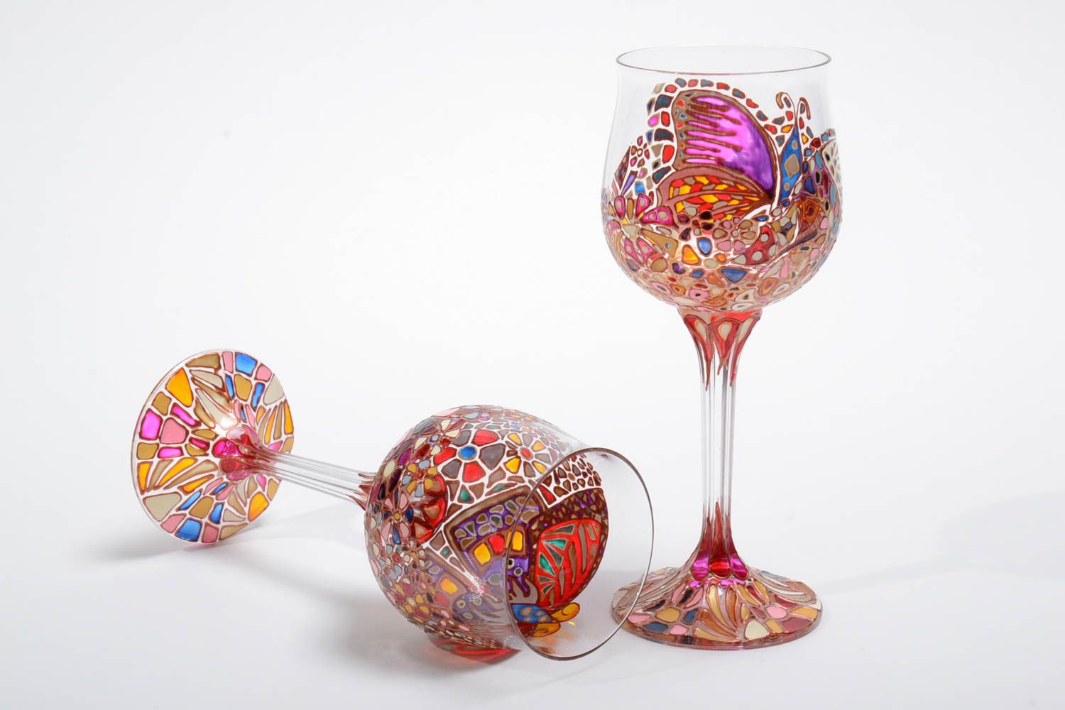 Copas de vino artesanales accesorios de vino vasos de cristal inusuales foto 4
