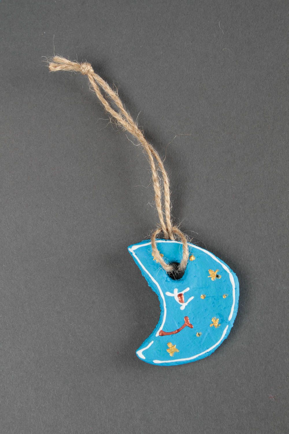 Figura decorativa hecha a mano azul regalo artesanal decoración para Año Nuevo foto 3