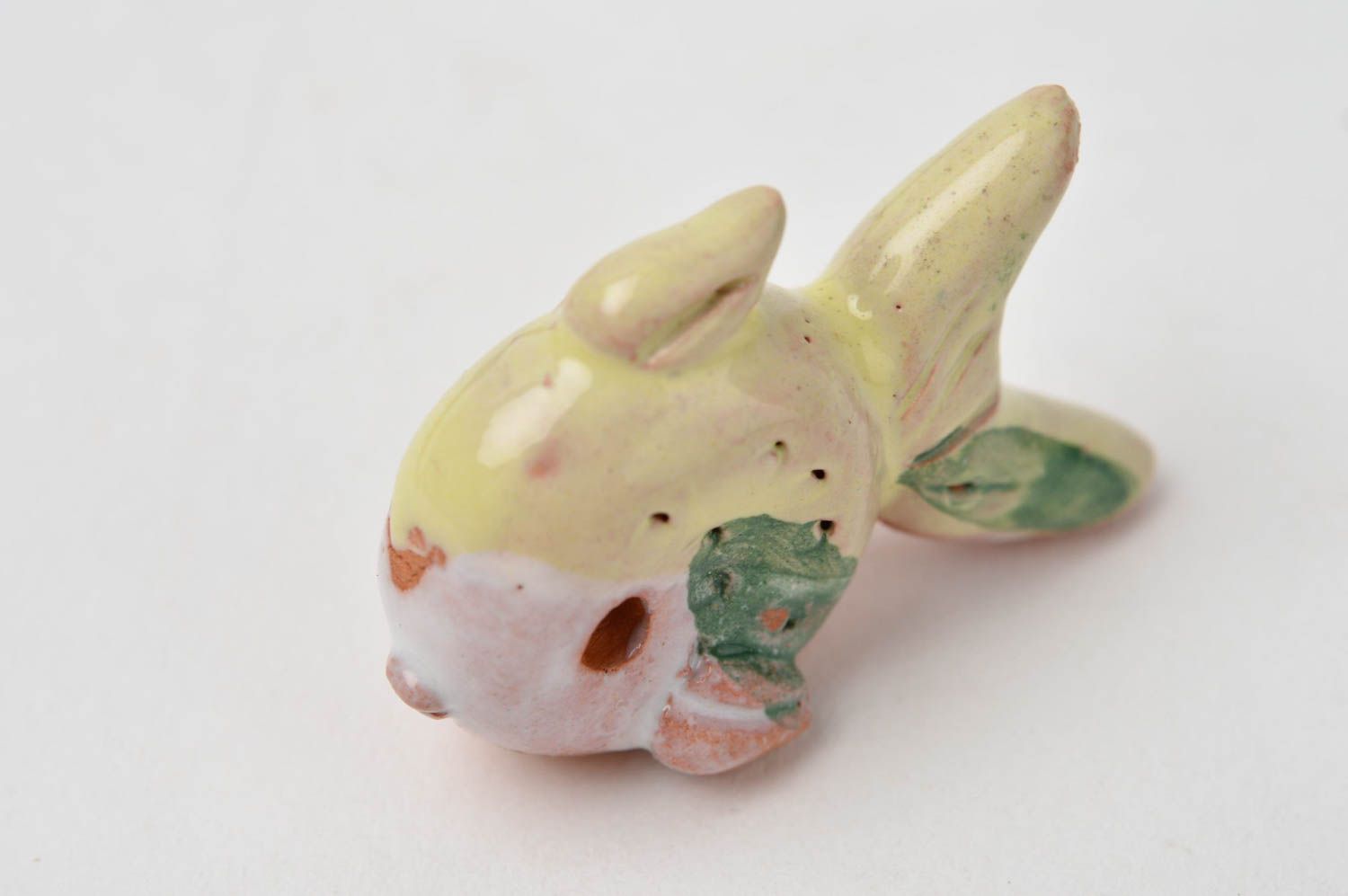 Figur aus Ton handmade Deko Ideen Haus Keramik Deko originelle Tier Statue Fisch foto 4