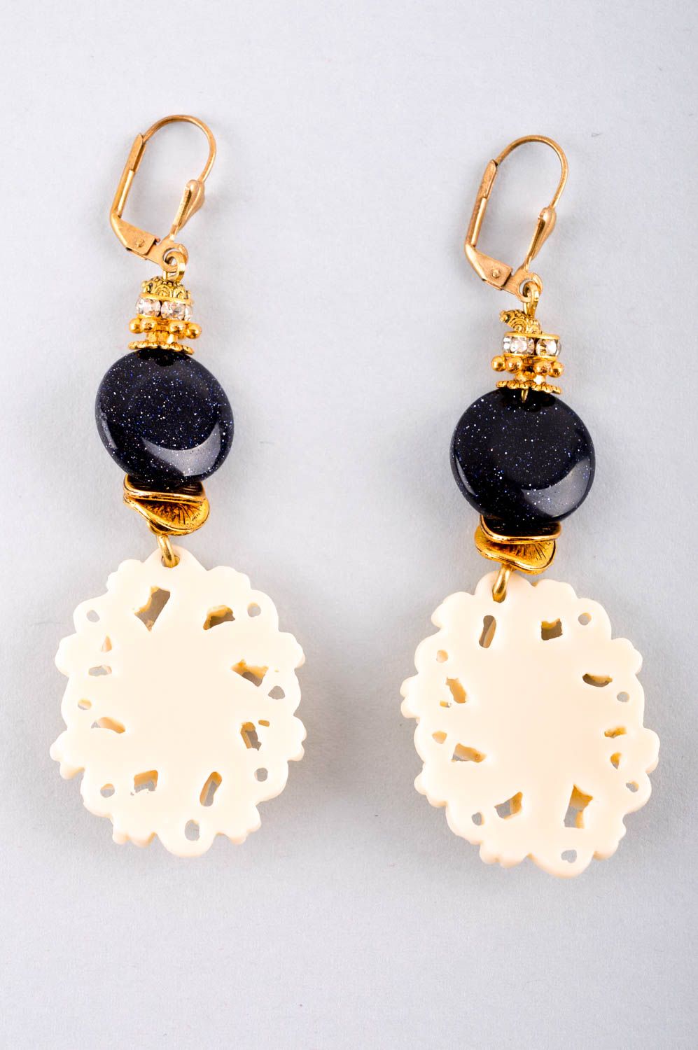 Stylish handmade beaded earrings gemstone earrings fashion accessories photo 4