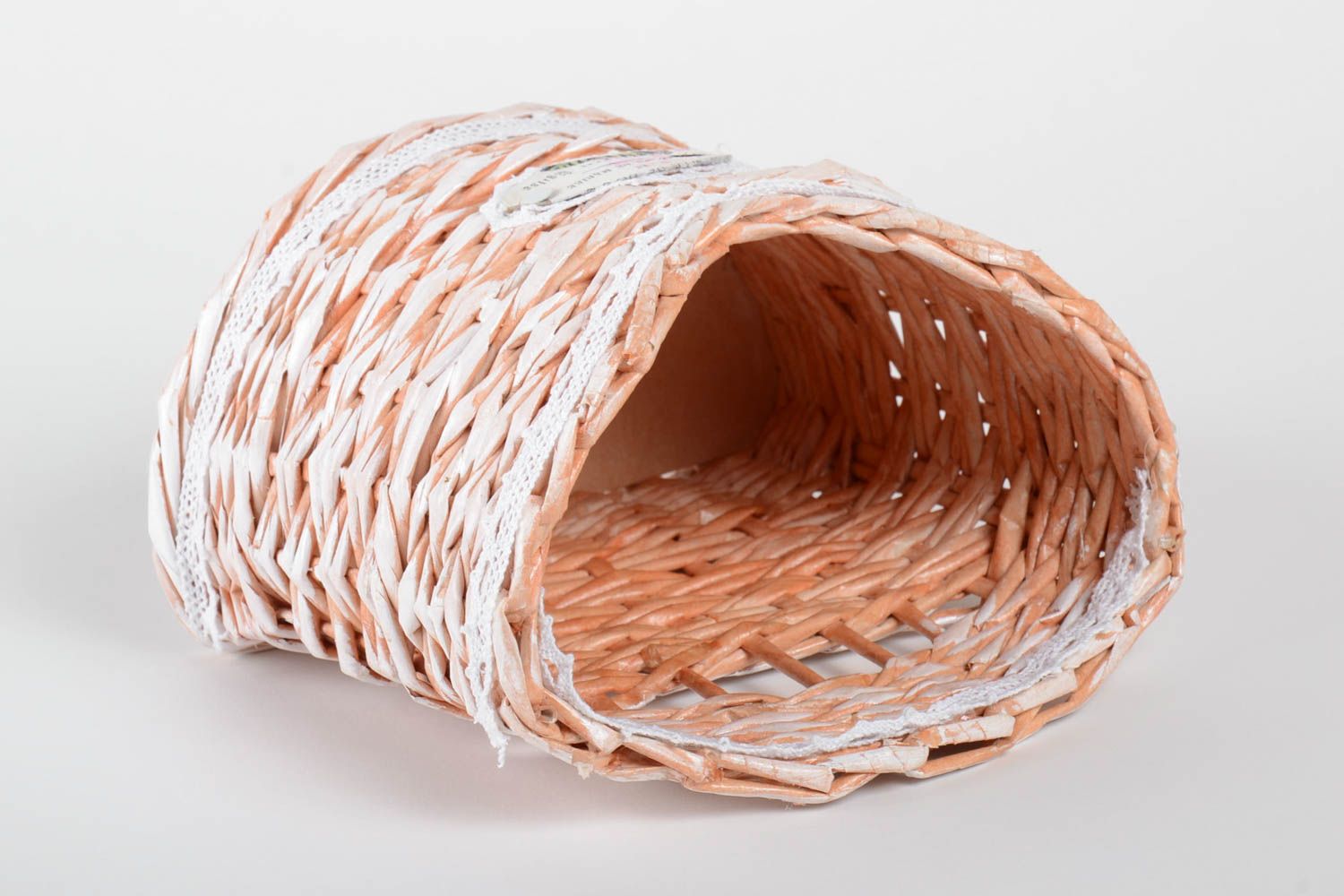 Basket made of paper tubes designer beautiful crib unusual home decor ideas photo 4