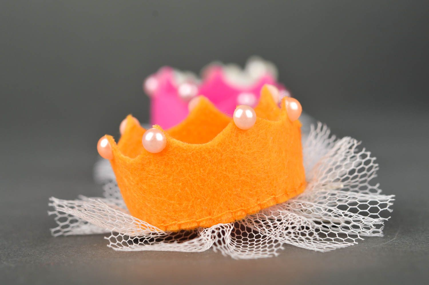 Pinzas de pelo artesanales coronas accesorios para niñas regalos originales foto 4