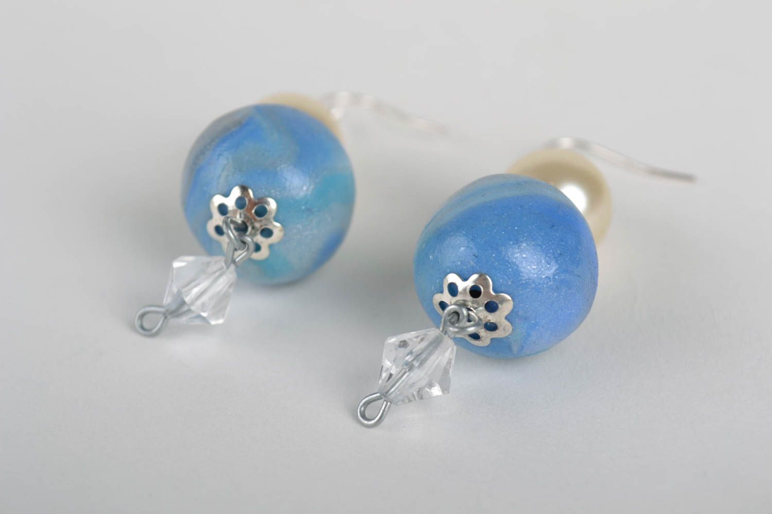 Dangling earrings polymer clay handcrafted jewelry fashion accessories photo 2
