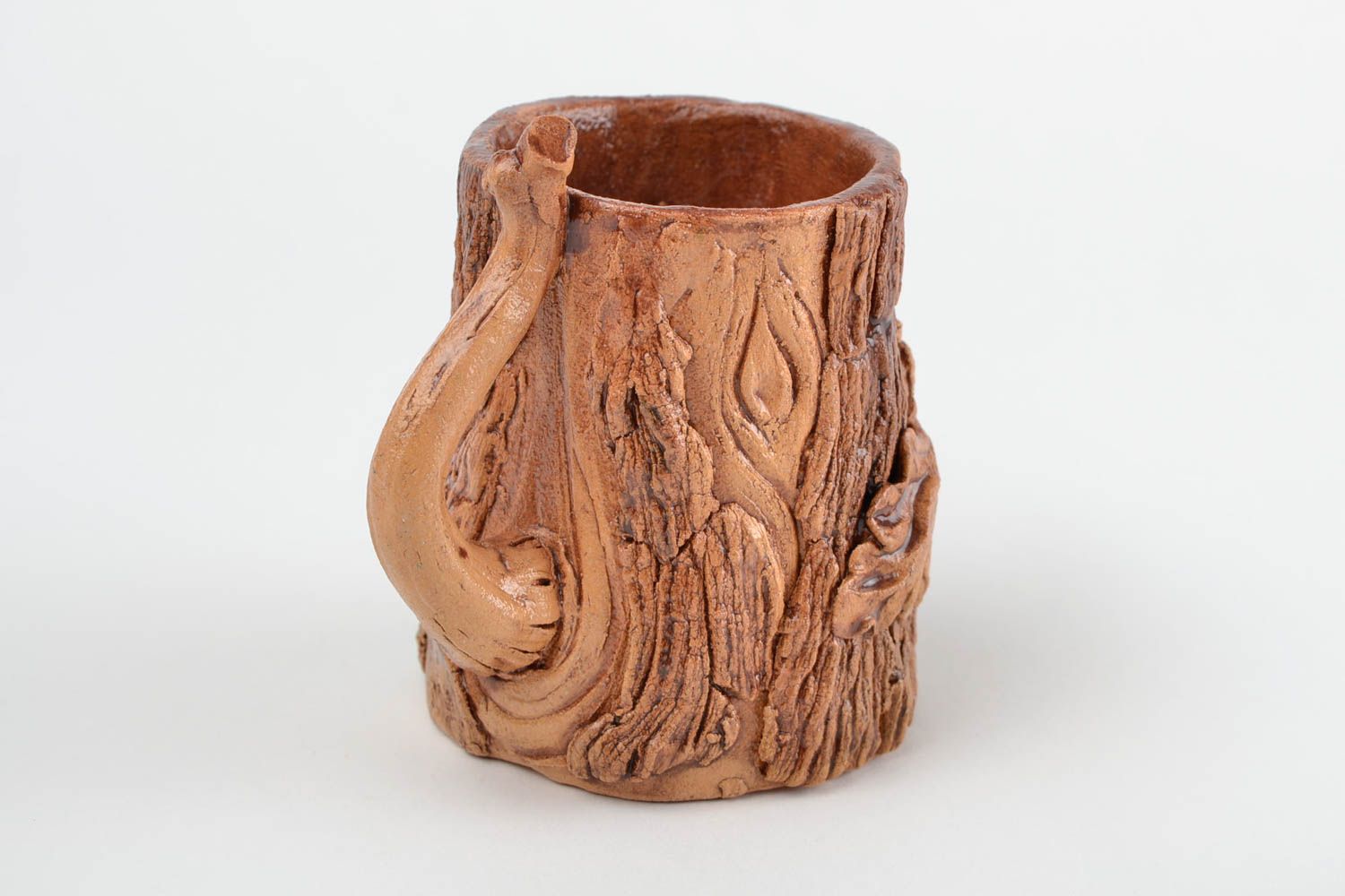 8 oz ceramic glazed forest style handmade cup 0,94 lb photo 3