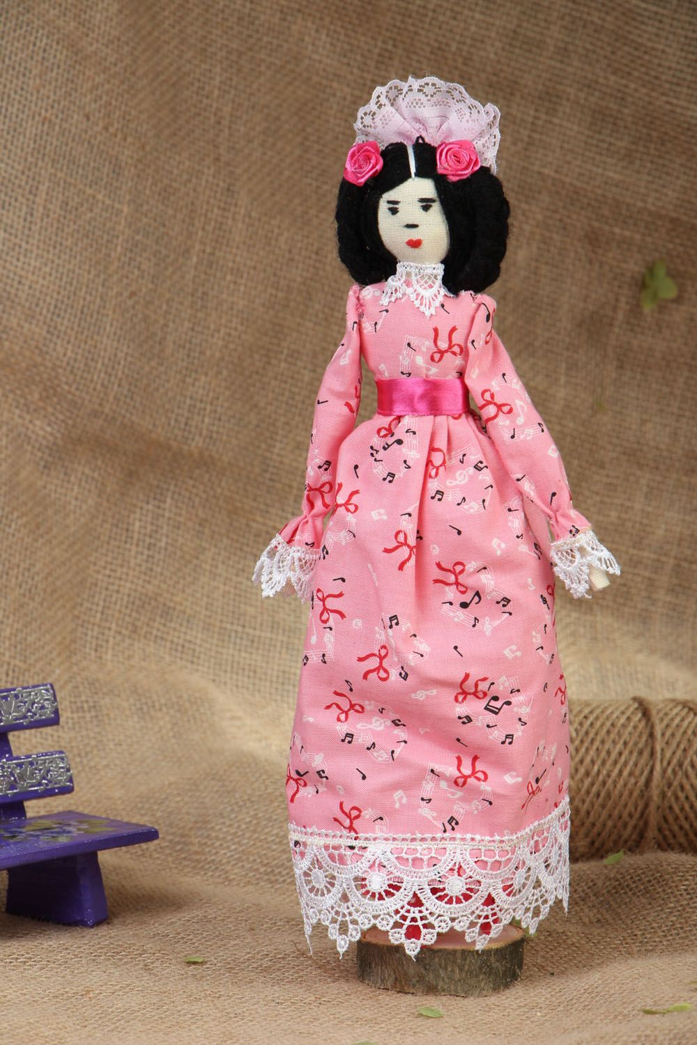 Текстильная кукла Испанка фото 5