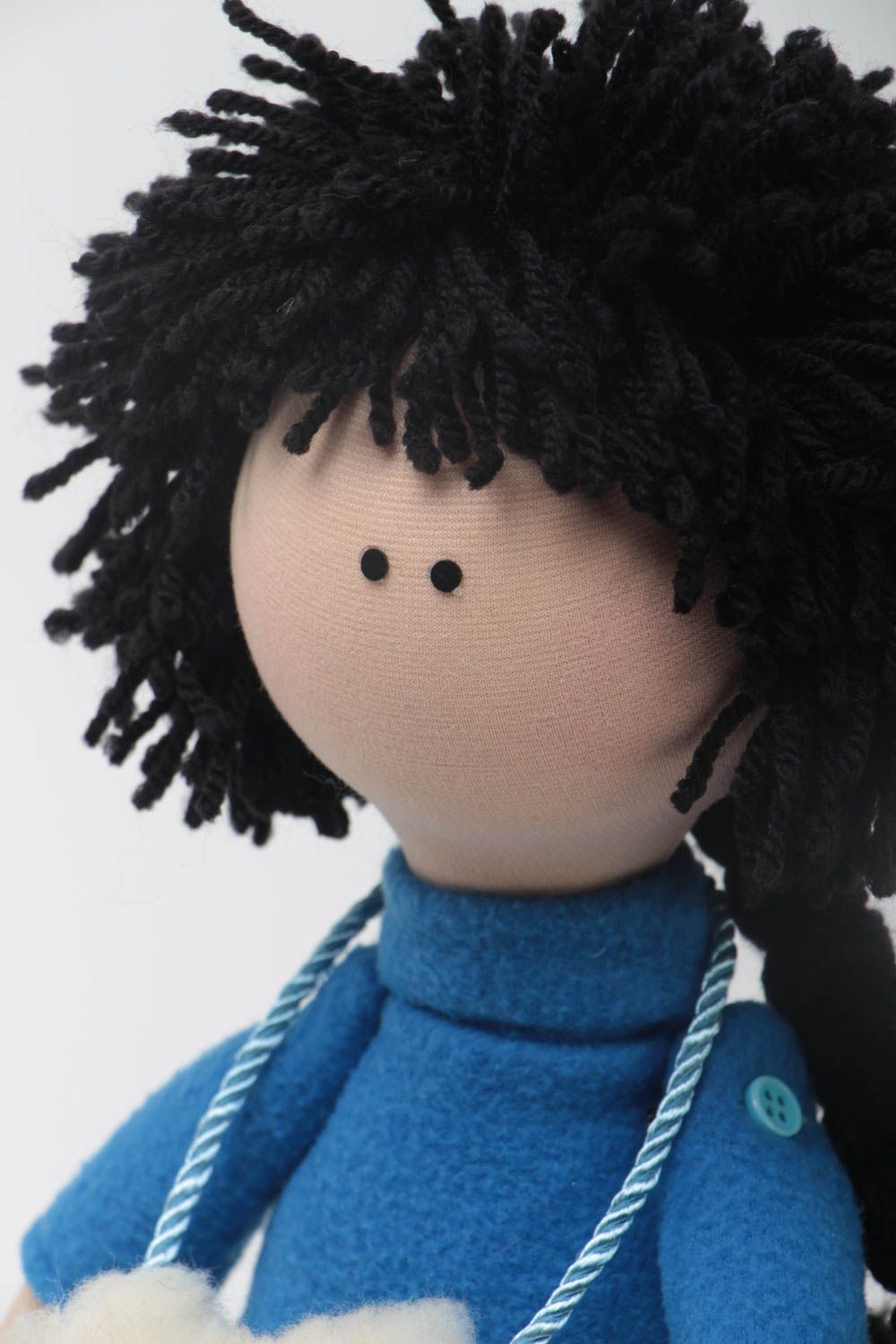 Designer Puppe aus Stoff Geschenk für Kind weich hautangenehm handgemacht foto 3