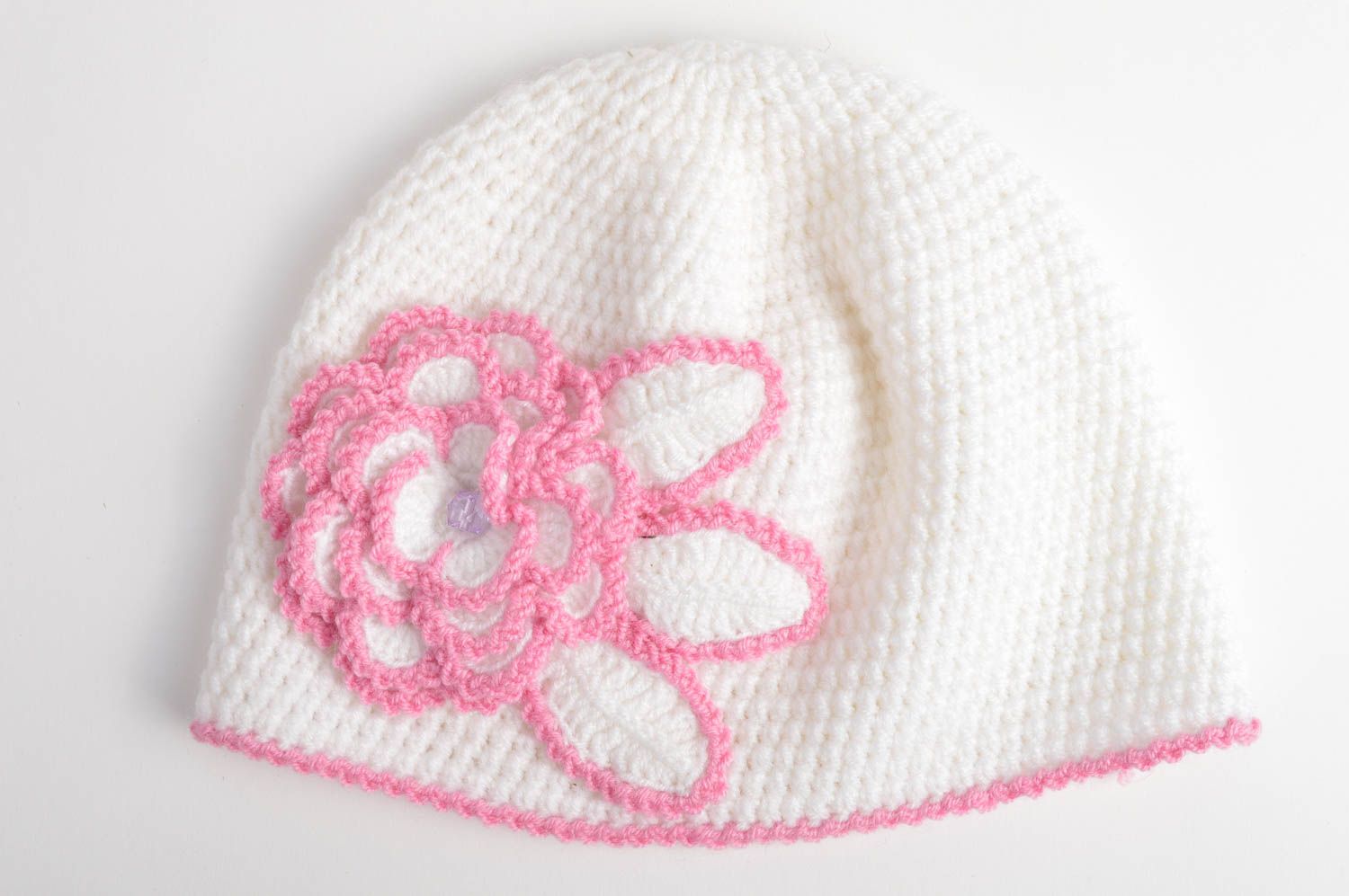 Handmade hat handmade wool hat winter hat for baby crocheted hat unusual gift photo 3