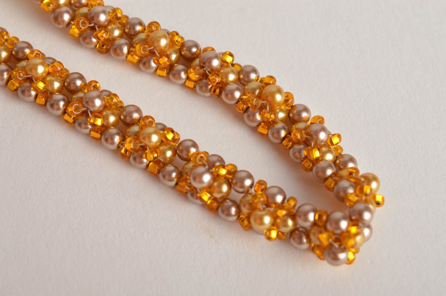 Golden beads cord bracelet wrist all-size bracelet for girls photo 4