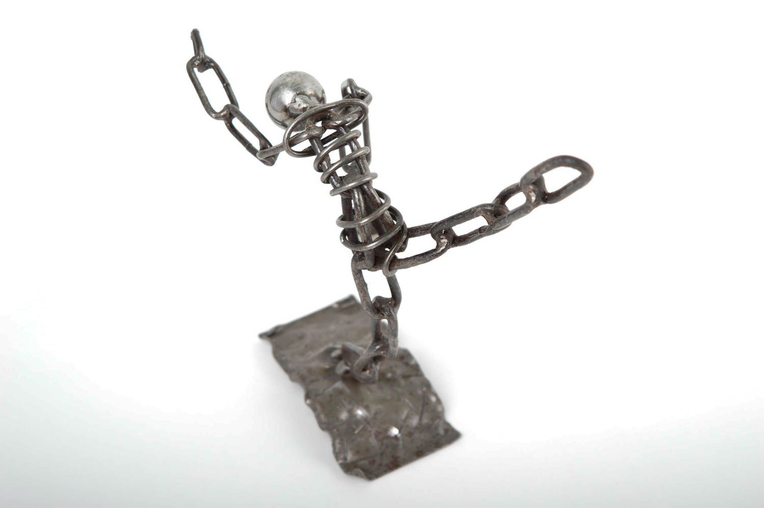 Figur aus Metall handmade Deko ausgefallenes Geschenk Tischdeko Idee Gymnastik foto 5