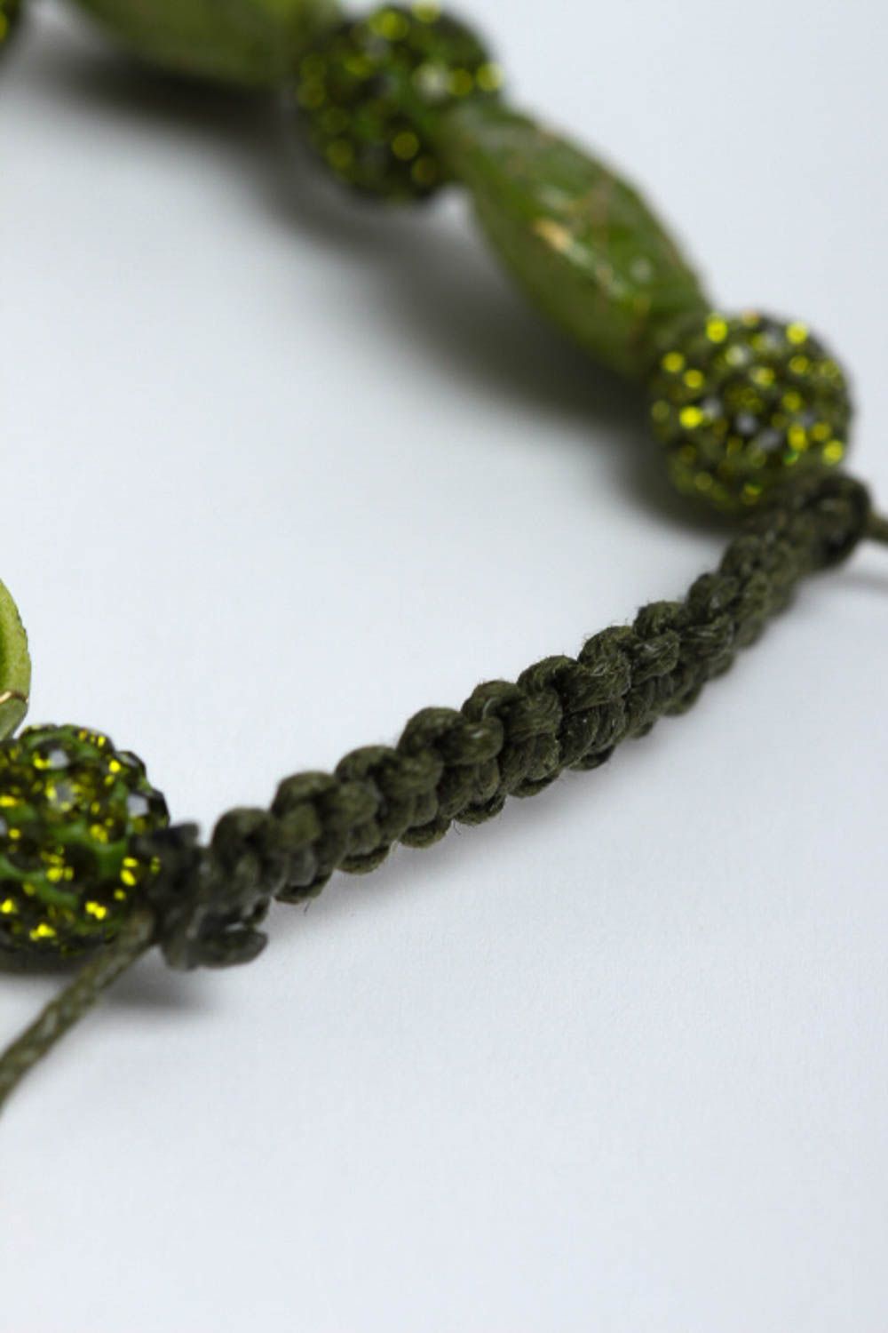 Браслет ручной работы браслет из бусин травяной браслет из гематита стильный фото 4