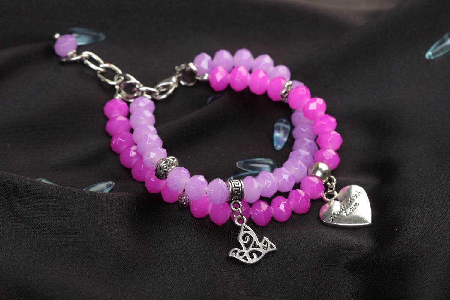 Handmade bracelet unusual jewelry designer accessory gift for her stone bracelet photo 2