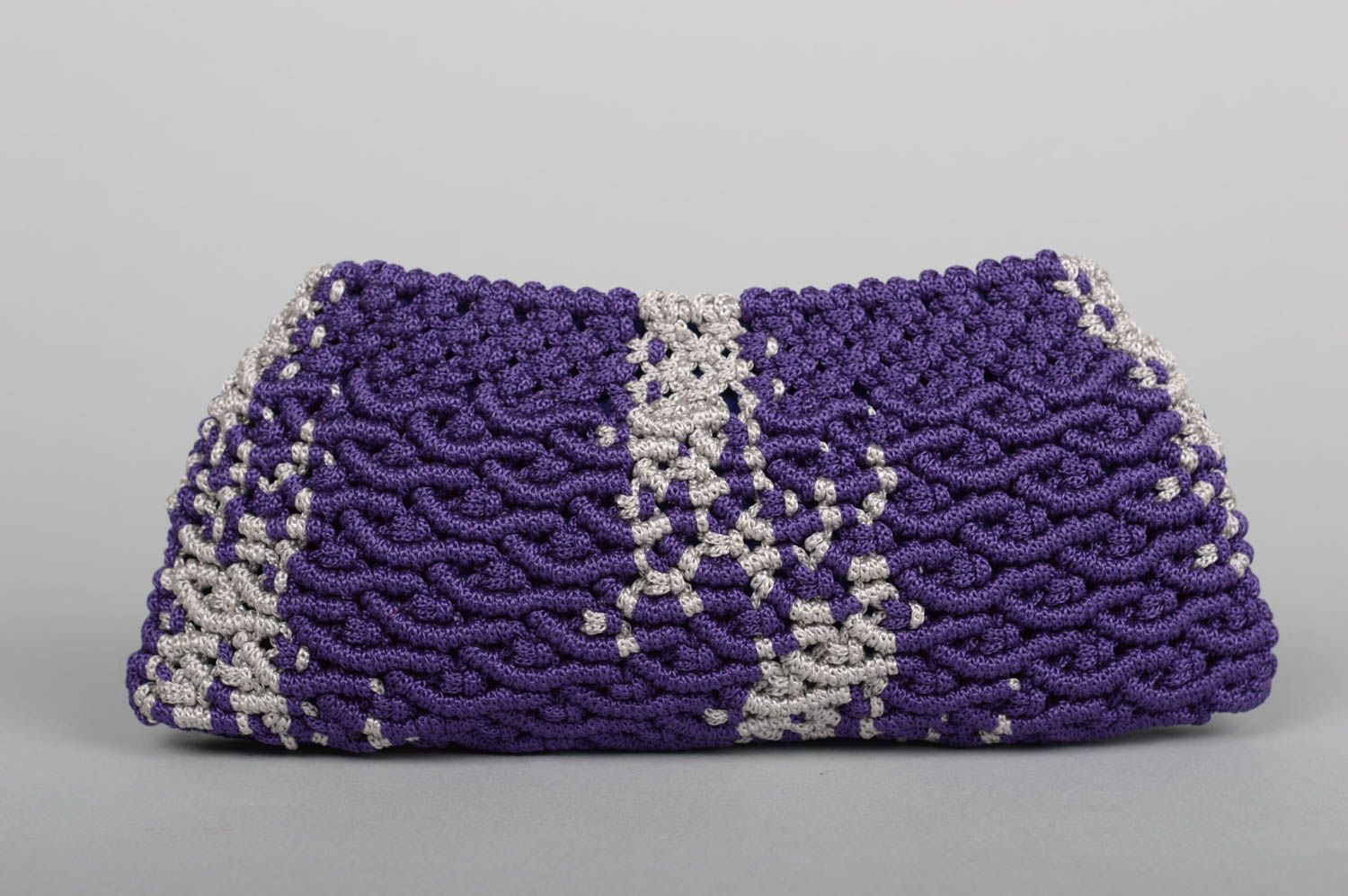 Фиолетовая косметичка ручной работы сумка для косметики необычный подарок фото 5
