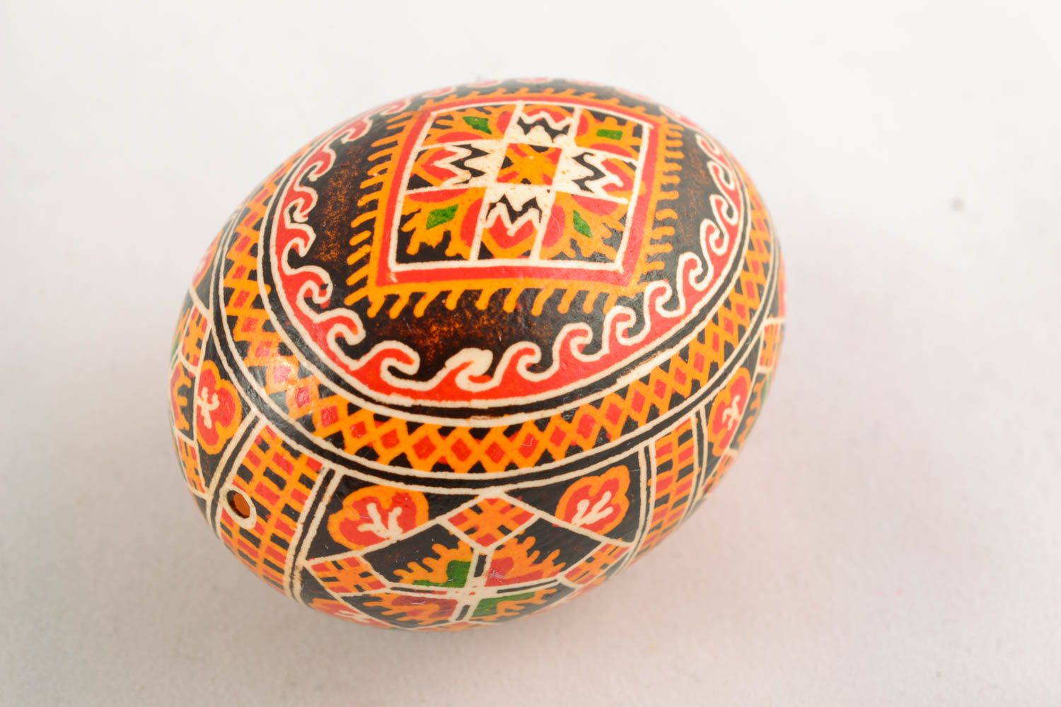 Painted egg with Christian symbols photo 2