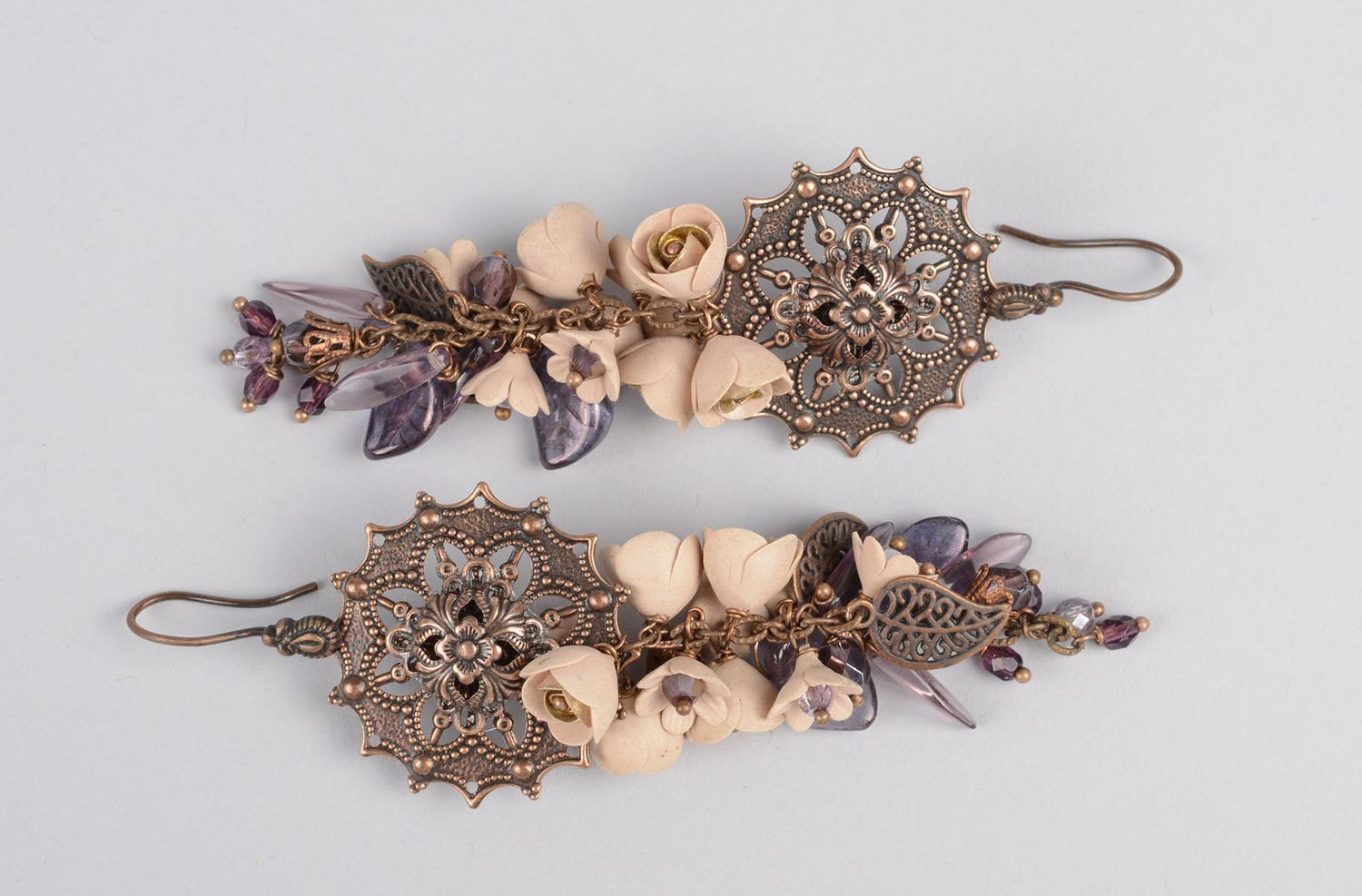 Elite handmade earrings plastic flower earrings fashion accessories for girls photo 3