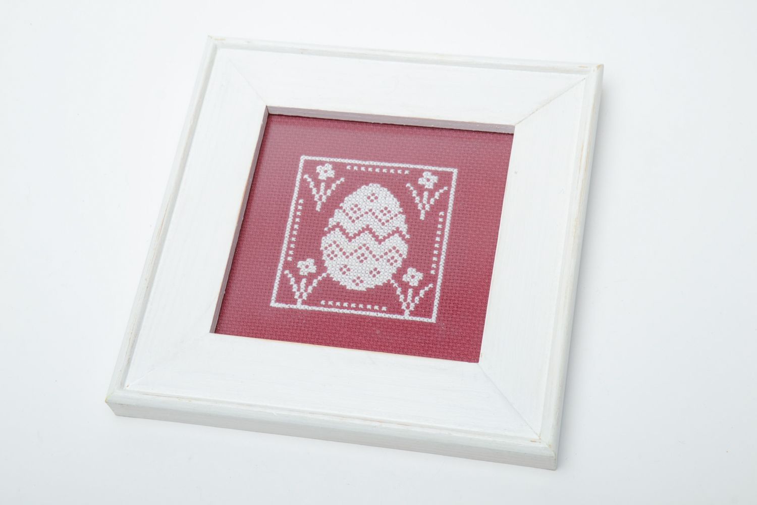 Handmade cross stitch embroidered picture photo 2
