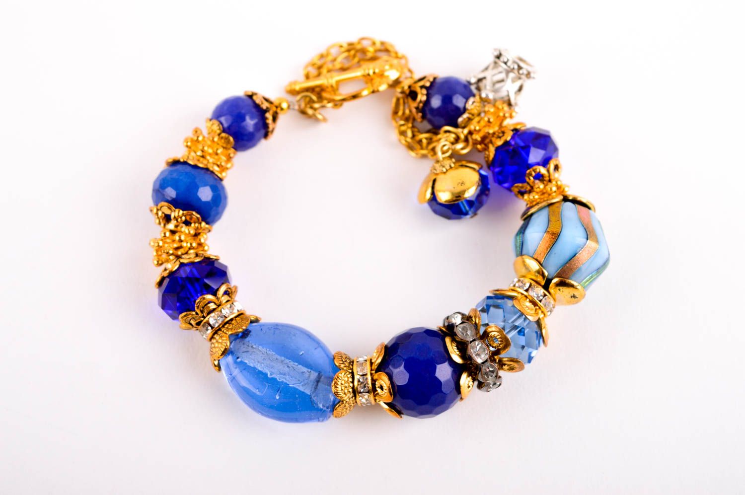 Handmade brass beaded bracelet metal jewelry brass accessories for women photo 2
