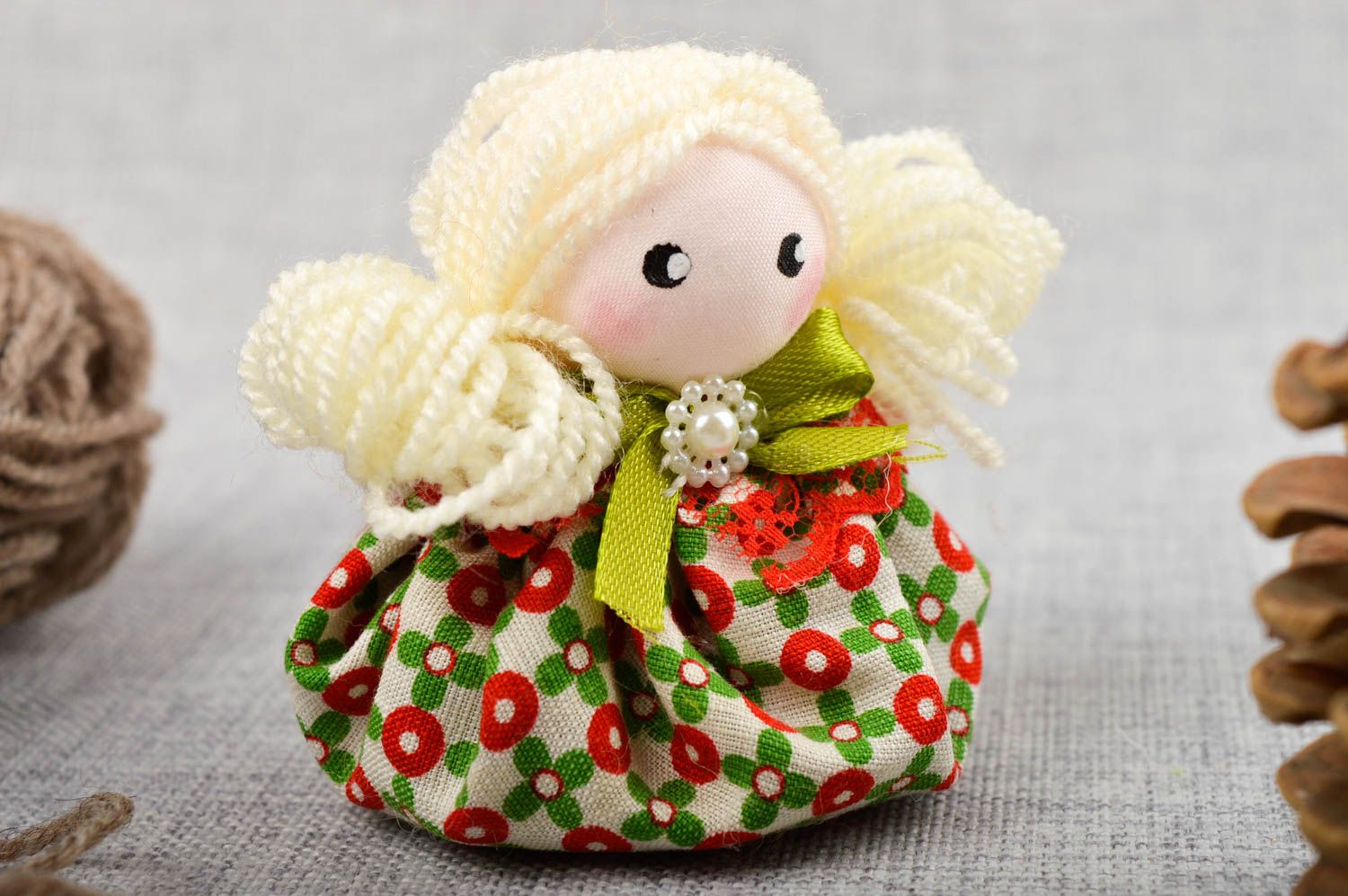 Handmade kleine Designer Puppe Stoff Spielzeug schöne Puppe Lavendel Aroma foto 1