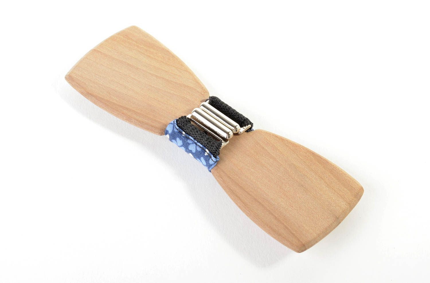 Fliege aus Holz mit Muster handmade Accessoire für Männer helle Krawatte Fliege foto 3