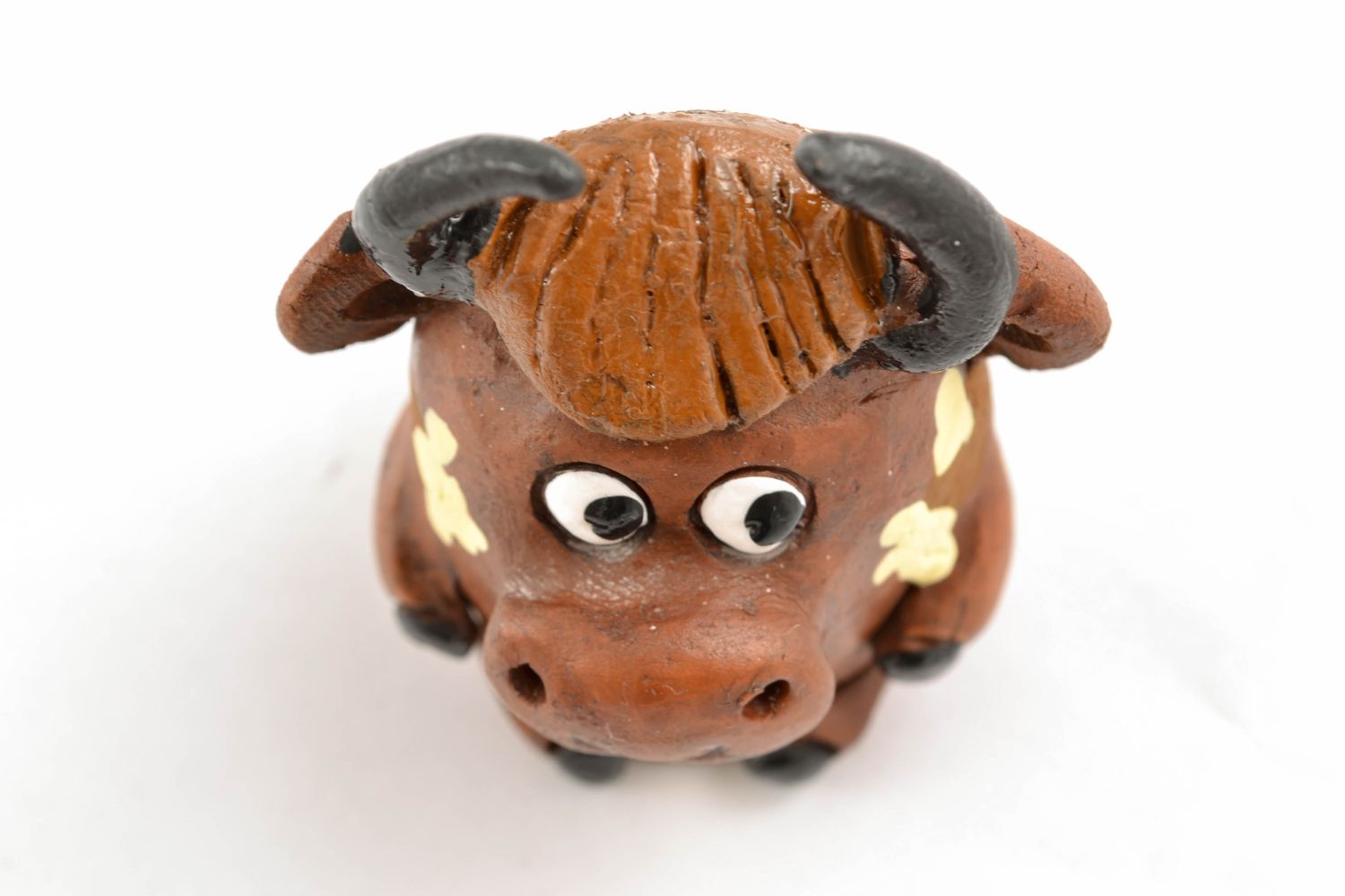 Painted ceramic statuette in the shape of bull photo 2