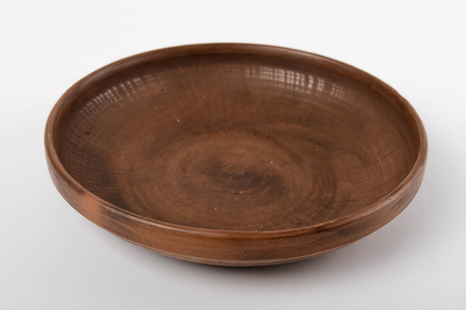 9 10 oz cermic flat handmade all-purpose bowl platter table centerpiece 1,23 lb photo 3