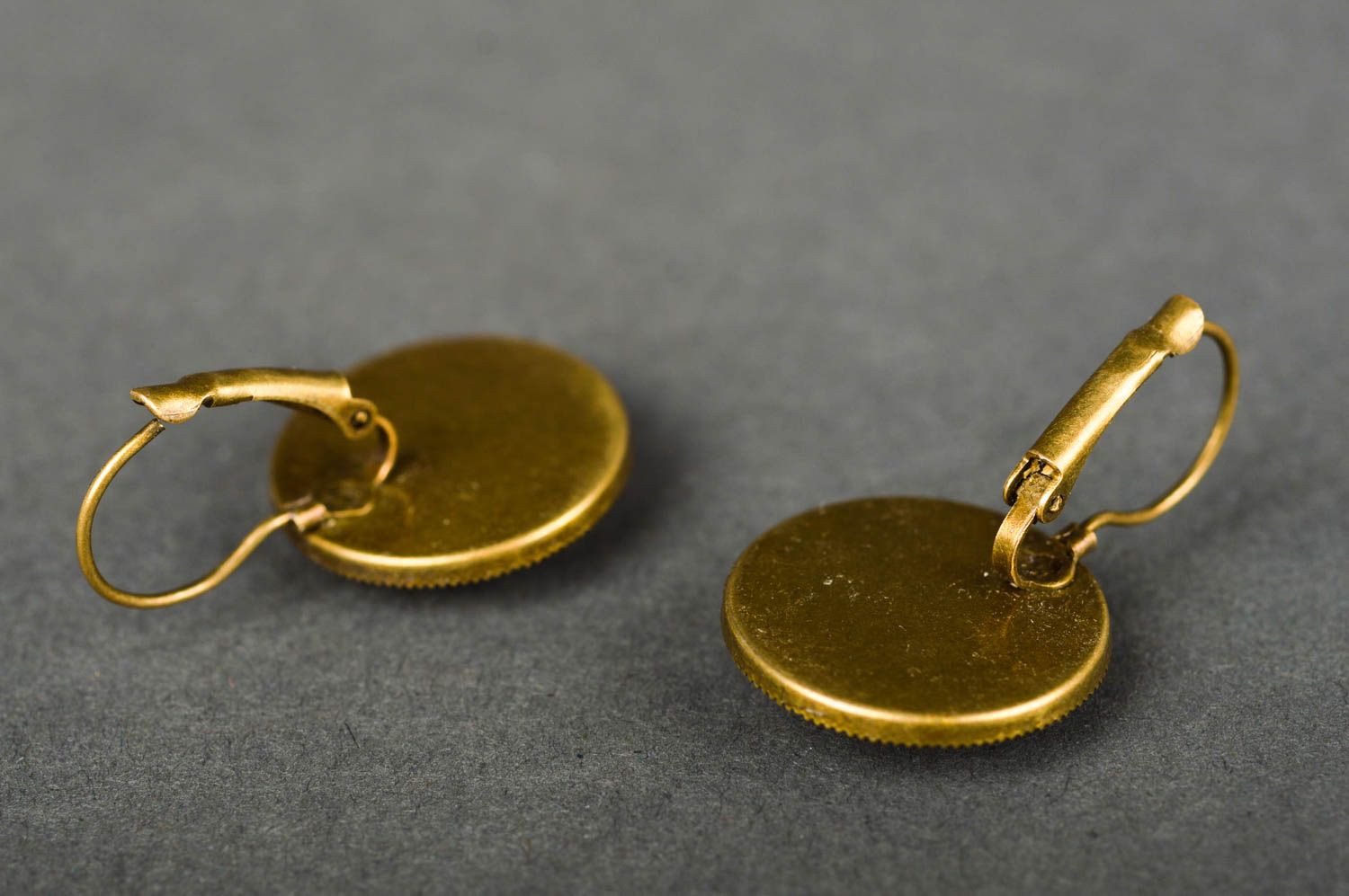 Handmade designer earrings unusual dangling earrings metal elegant jewelry photo 5